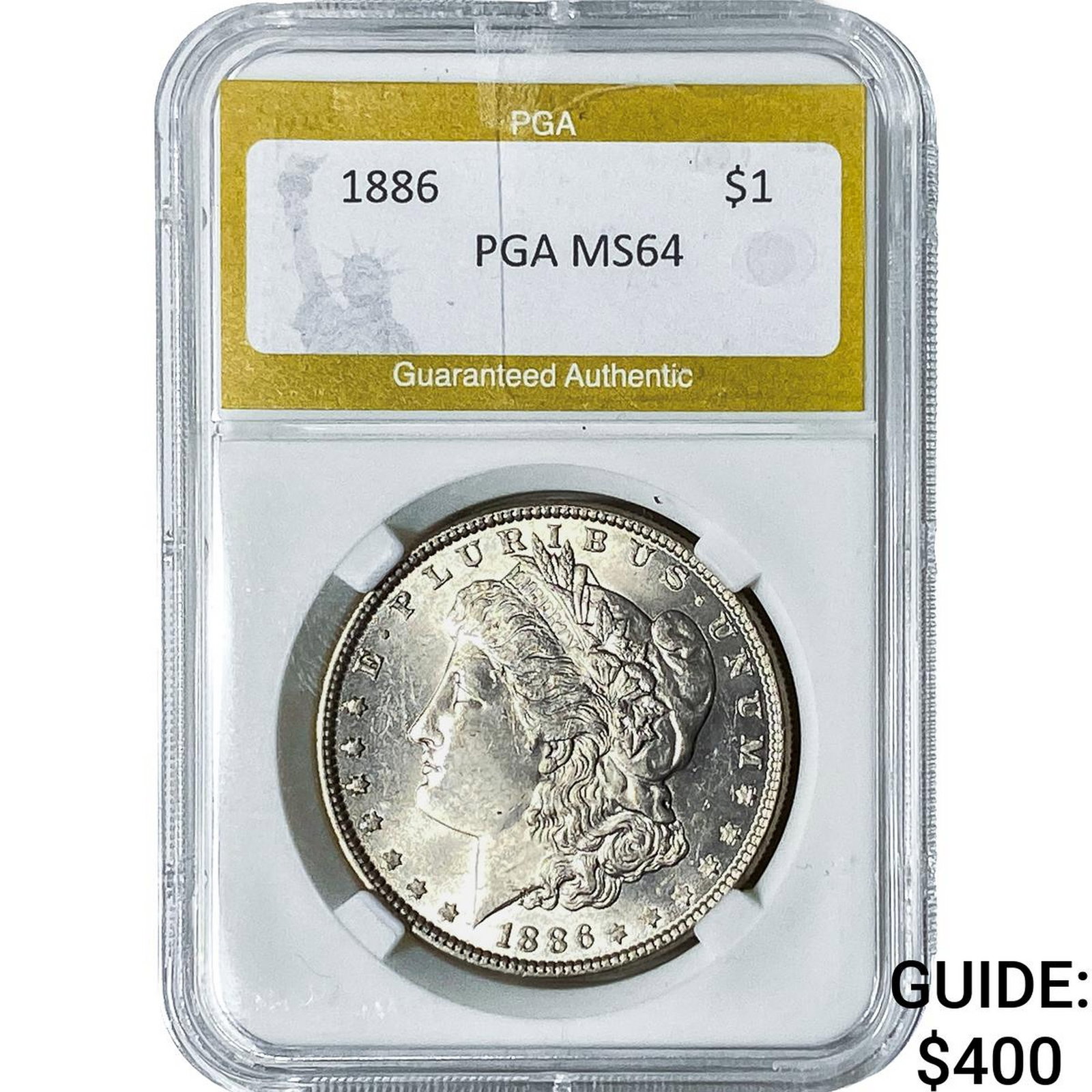 1886 Morgan Silver Dollar PGA MS64: 1886 Morgan Silver Dollar PGA MS64