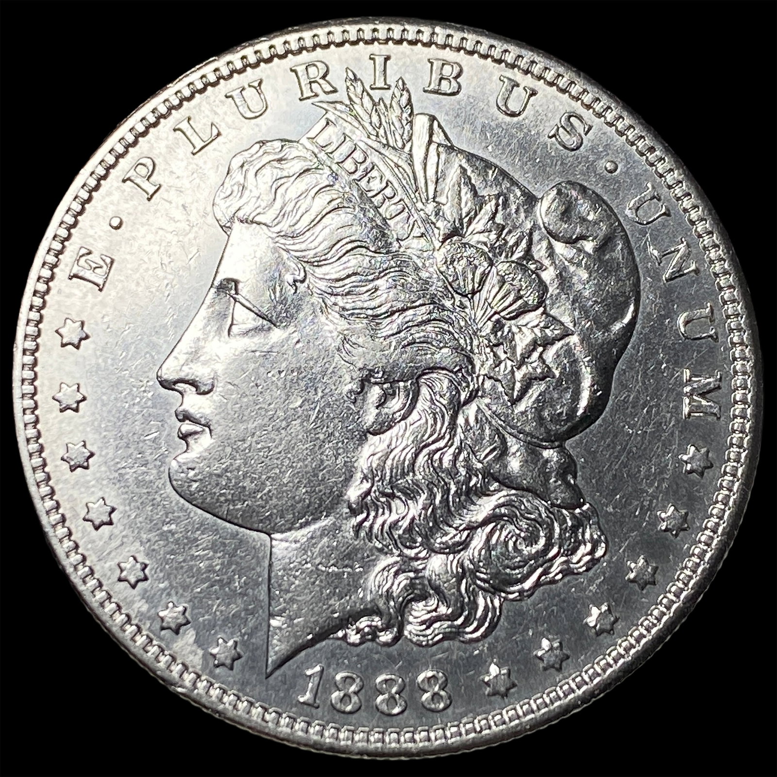 1888-S Silver Morgan Dollar CHOICE AU: 1888-S Silver Morgan Dollar CHOICE AU