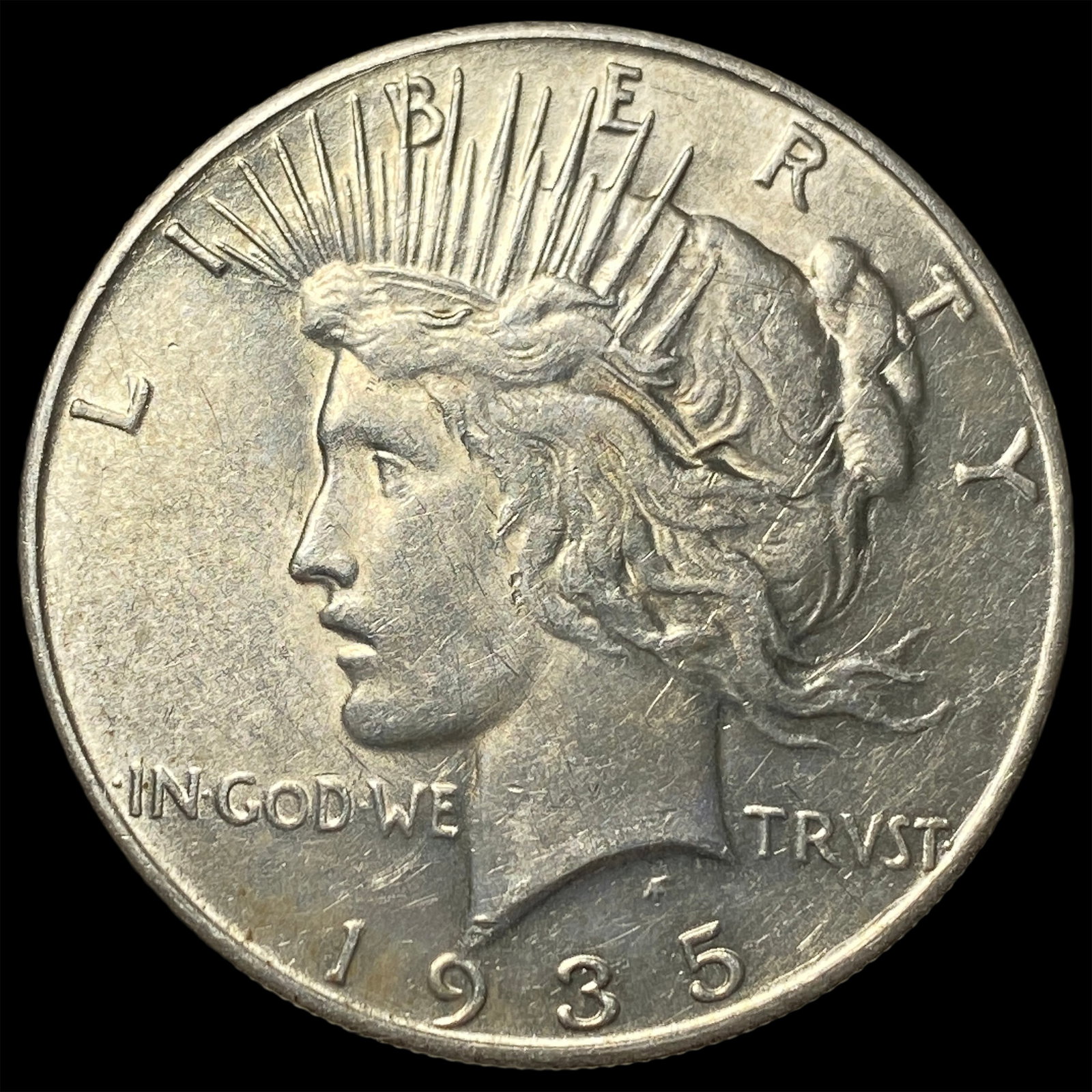 1935 Peace Silver Dollar CHOICE AU: 1935 Peace Silver Dollar CHOICE AU