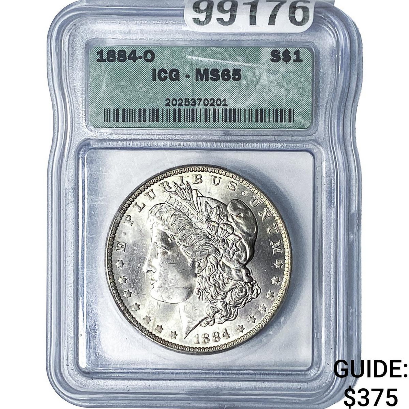 1884-O Morgan Silver Dollar ICG MS65: 1884-O Morgan Silver Dollar ICG MS65