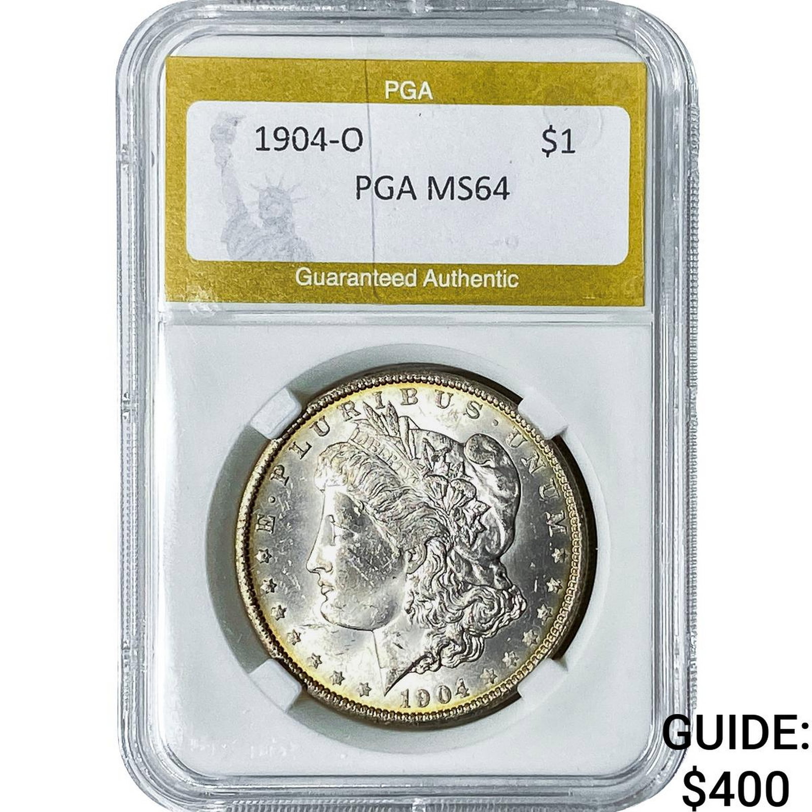 1904-O Morgan Silver Dollar PGA MS64: 1904-O Morgan Silver Dollar PGA MS64