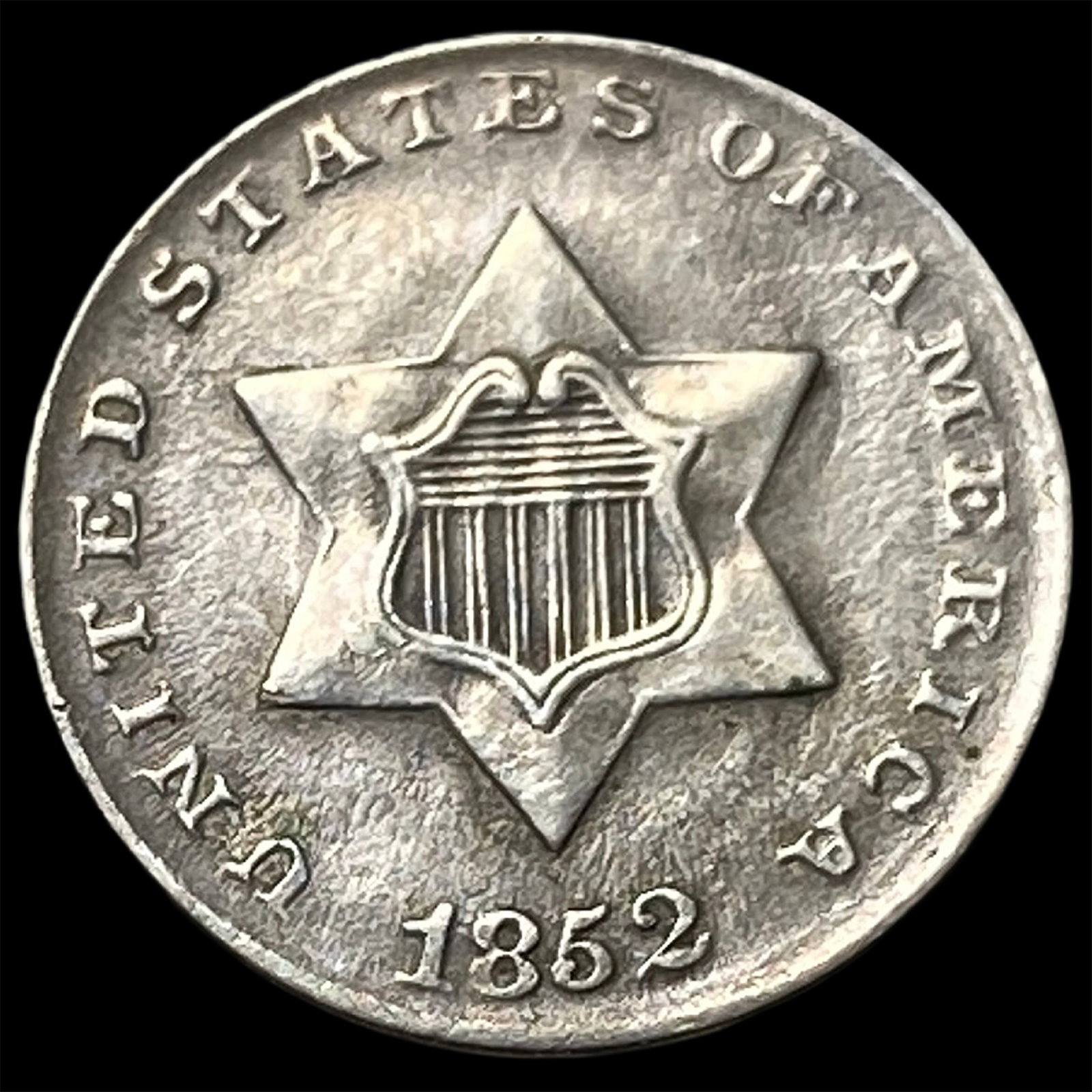 1852 Silver Three-Cent Piece UNCIRCULATED (1 of 2)
