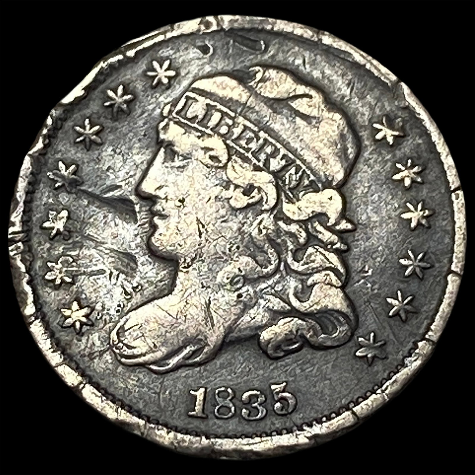 1835 Capped Bust Half Dime NEARLY UNCIRCULATED (1 of 2)
