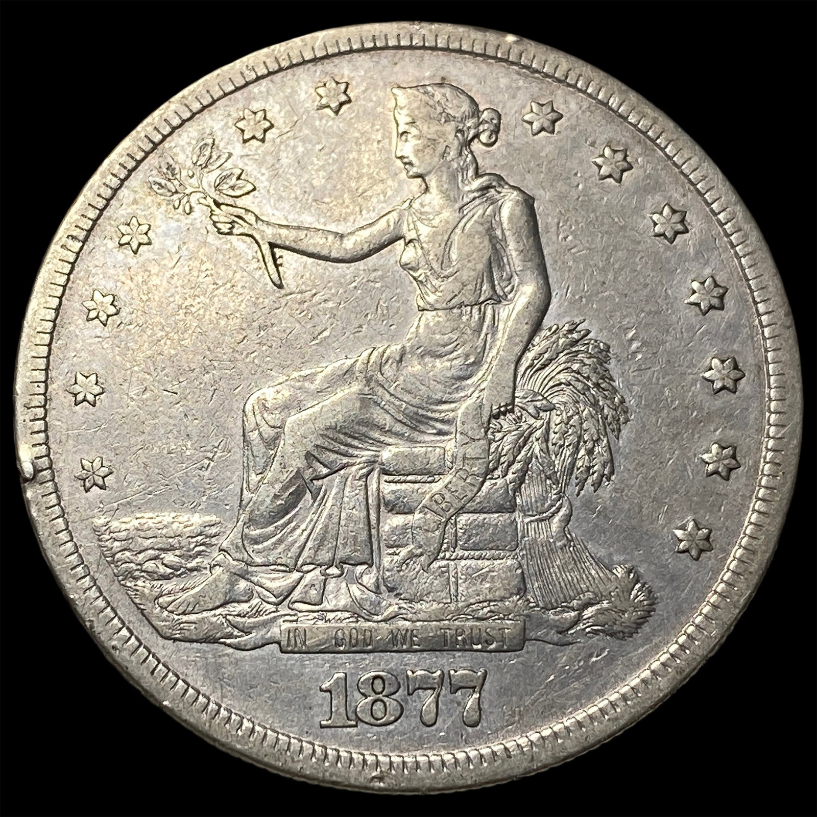 1877-S Silver Trade Dollar CLOSELY UNCIRCULATED (1 of 2)