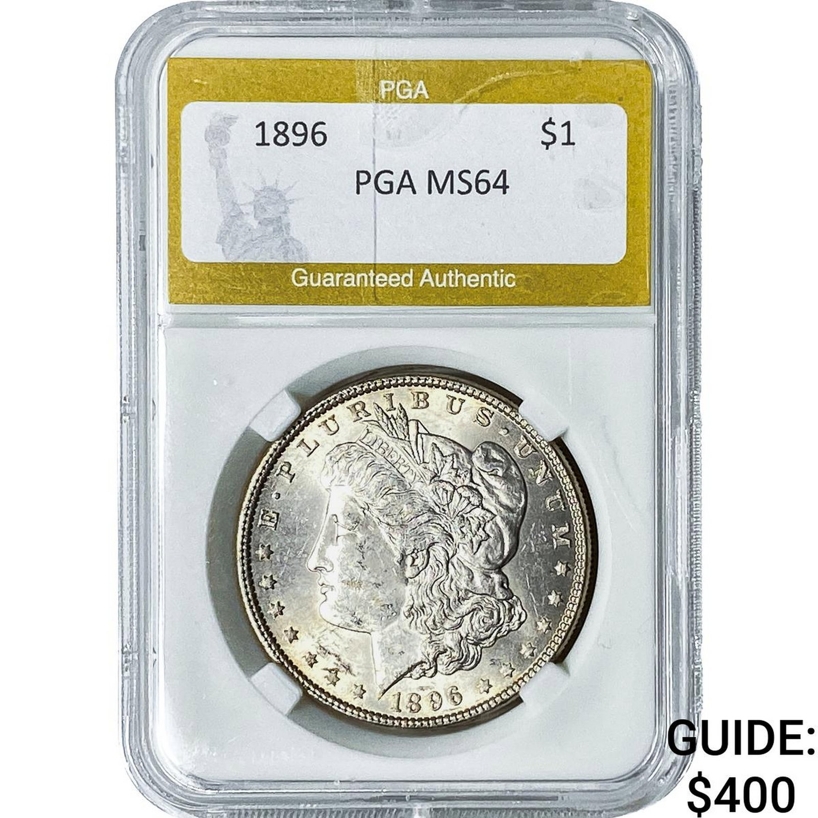 1896 Morgan Silver Dollar PGA MS64: 1896 Morgan Silver Dollar PGA MS64