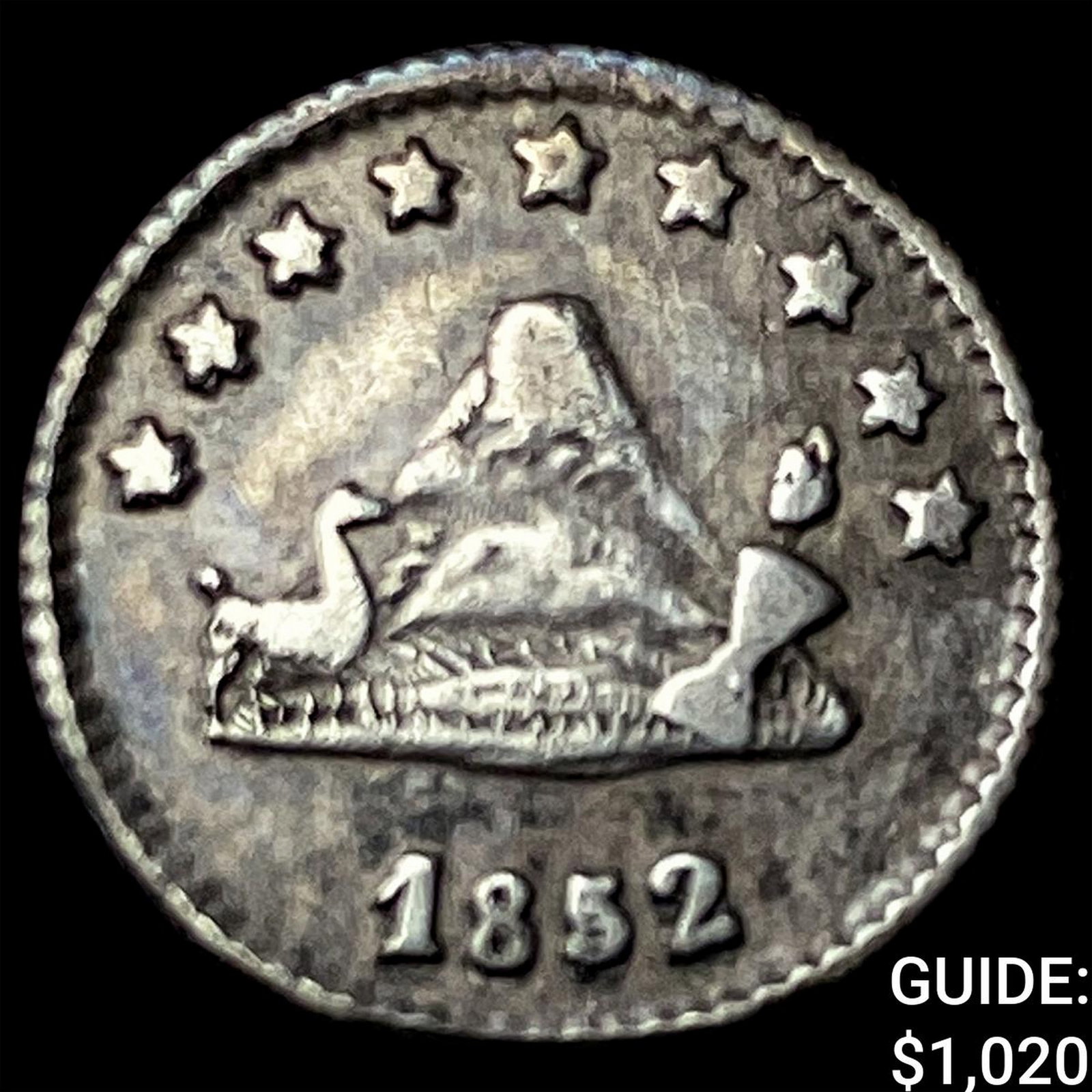 1852F Bolivia Silver 1/4 Sol KM 111 (1 of 2)