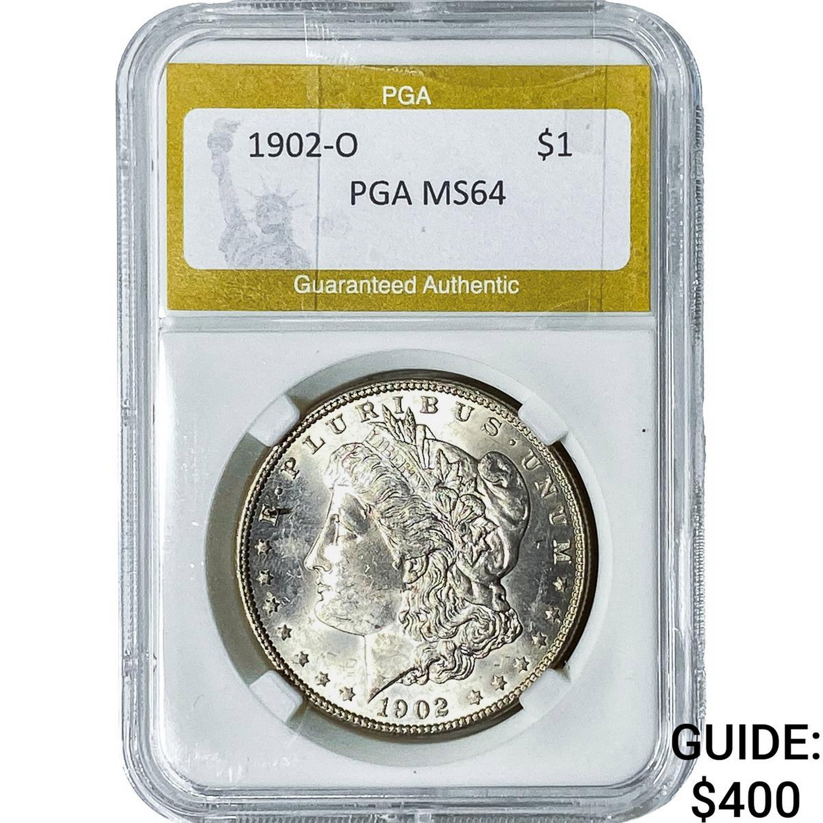 1902-O Morgan Silver Dollar PGA MS64: 1902-O Morgan Silver Dollar PGA MS64
