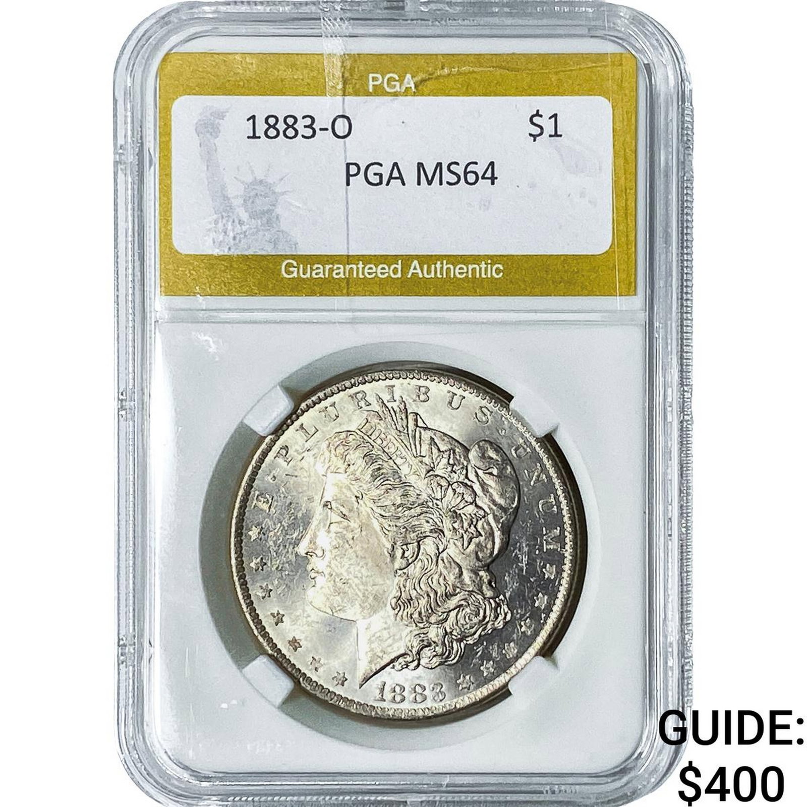 1883-O Morgan Silver Dollar PGA MS64: 1883-O Morgan Silver Dollar PGA MS64