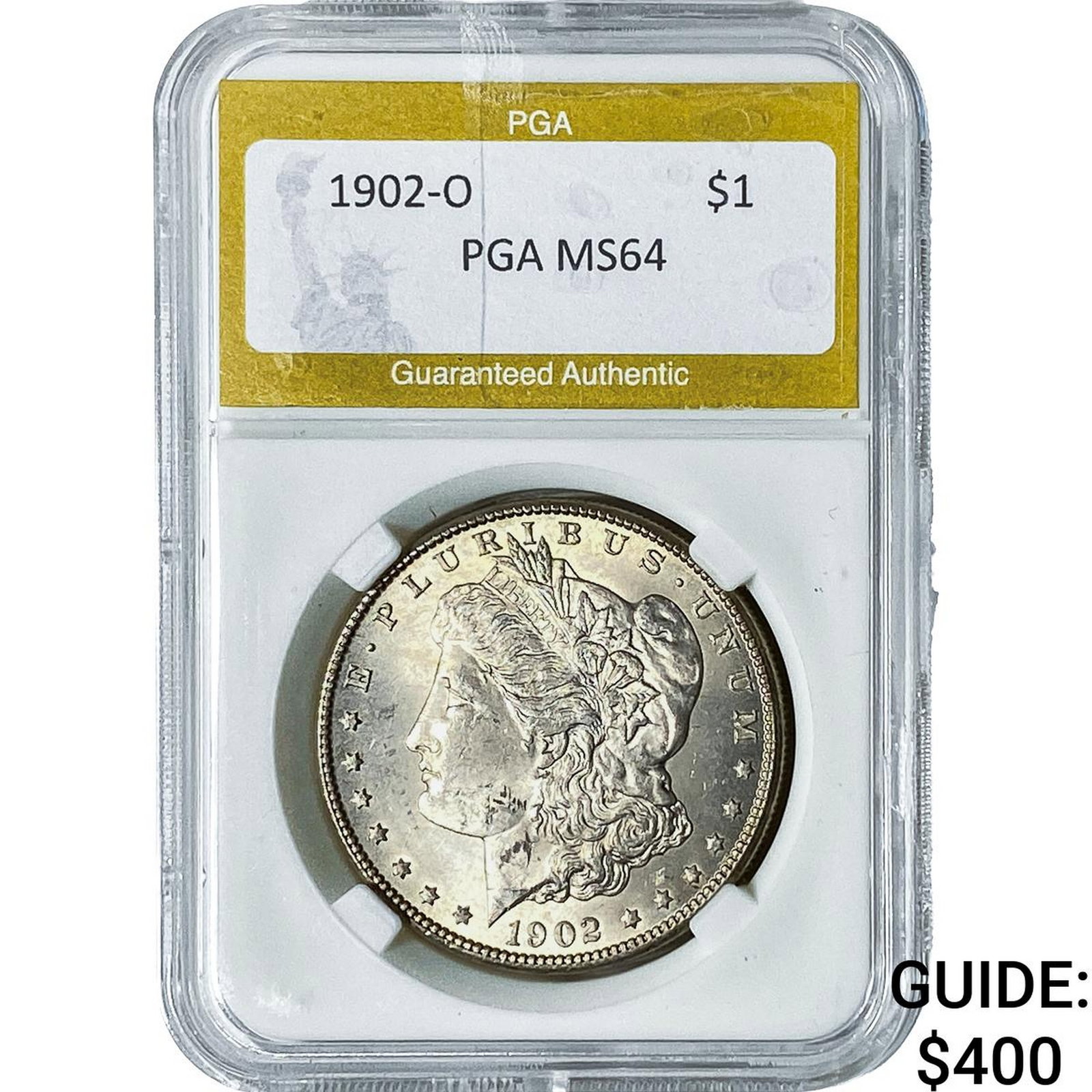 1902-O Morgan Silver Dollar PGA MS64: 1902-O Morgan Silver Dollar PGA MS64