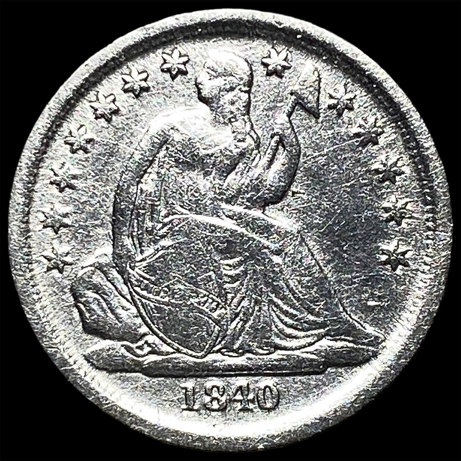 1840-O Seated Liberty Dime CHOICE AU: 1840-O Seated Liberty Dime CHOICE AU