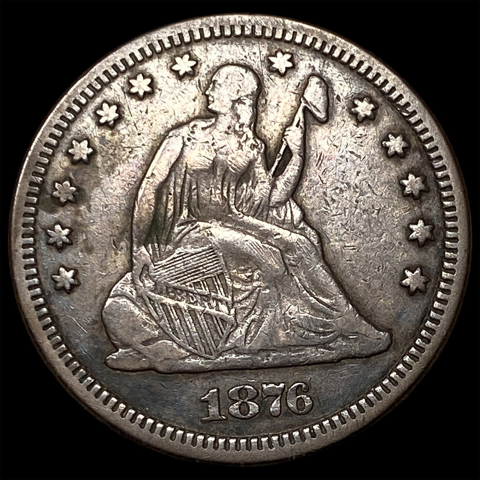 1876 Seated Liberty Quarter NEARLY UNCIRCULATED (1 of 2)