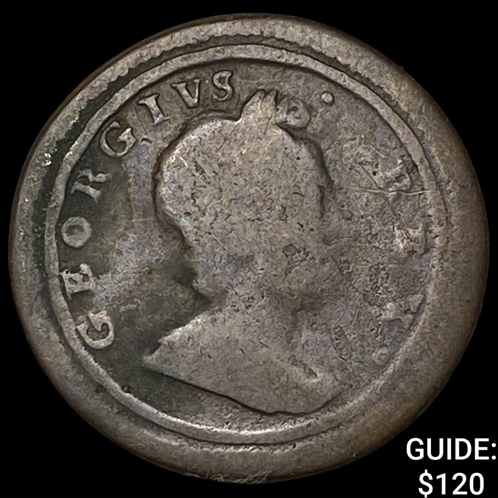 1720 Great Britain Copper 1 Farthing (1 of 2)