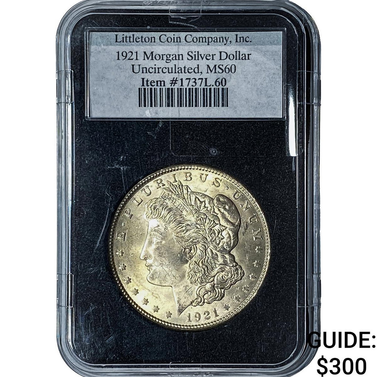 1921 Morgan Silver Dollar LCC UNC MS60 (1 of 2)