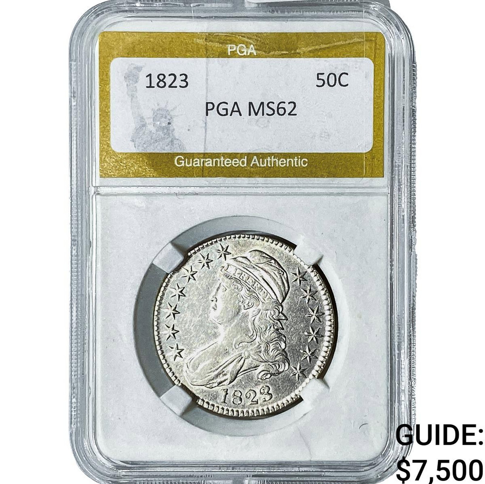 1823 Capped Bust Half Dollar PGA MS62 (1 of 2)