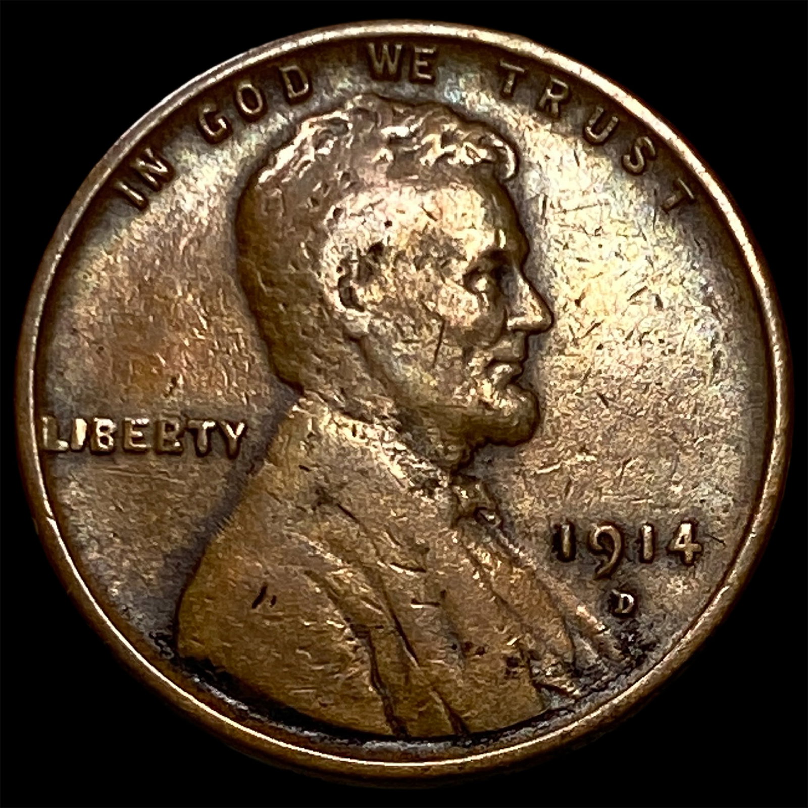1914-D Lincoln Wheat Cent ABOUT UNCIRCULATED (1 of 2)