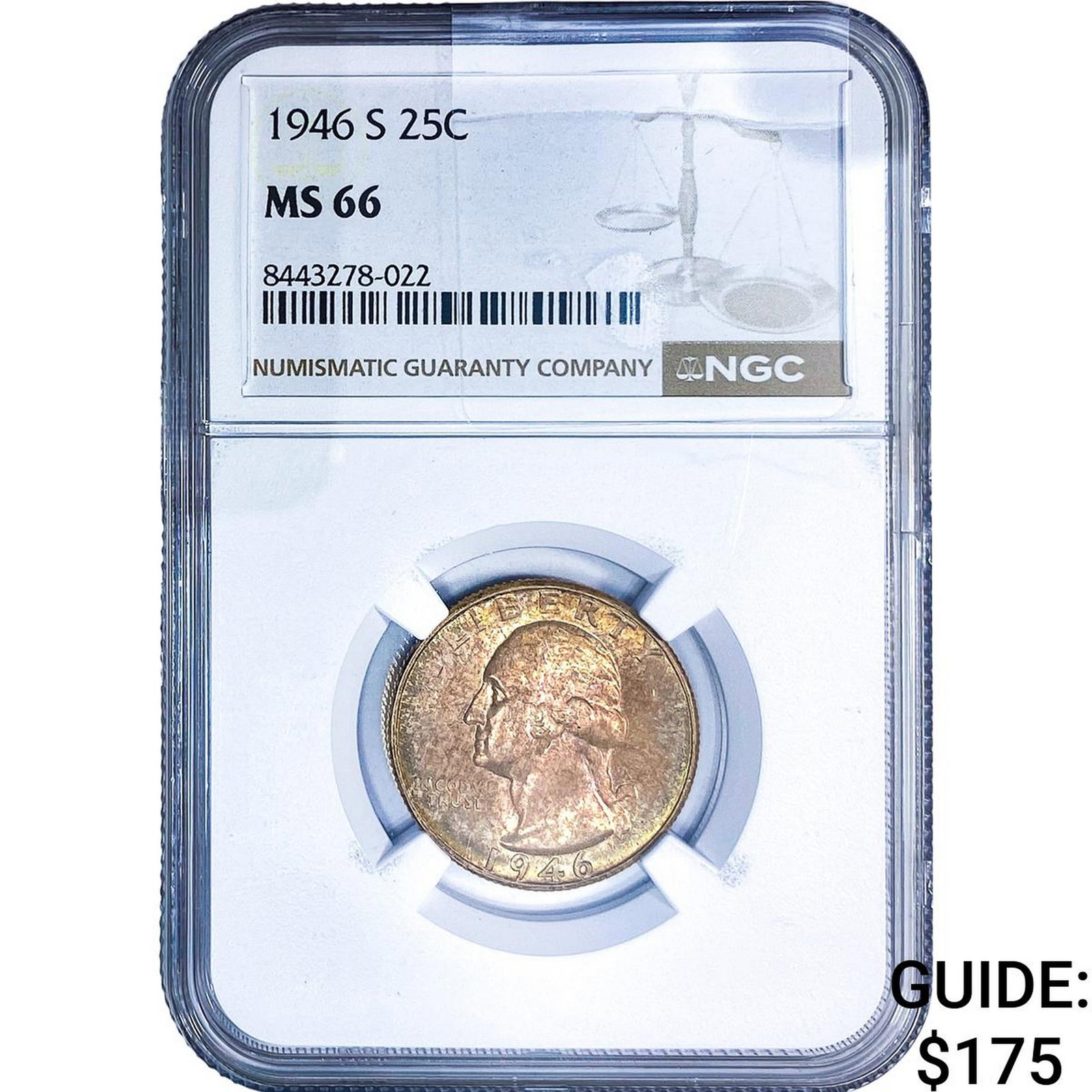 1946-S Washington Silver Quarter NGC MS66 (1 of 2)