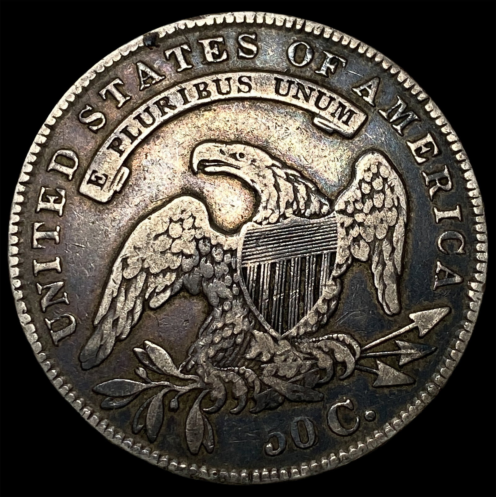 1834 Capped Bust Silver Half Dollar ABOUT UNCIRCULATED - 2