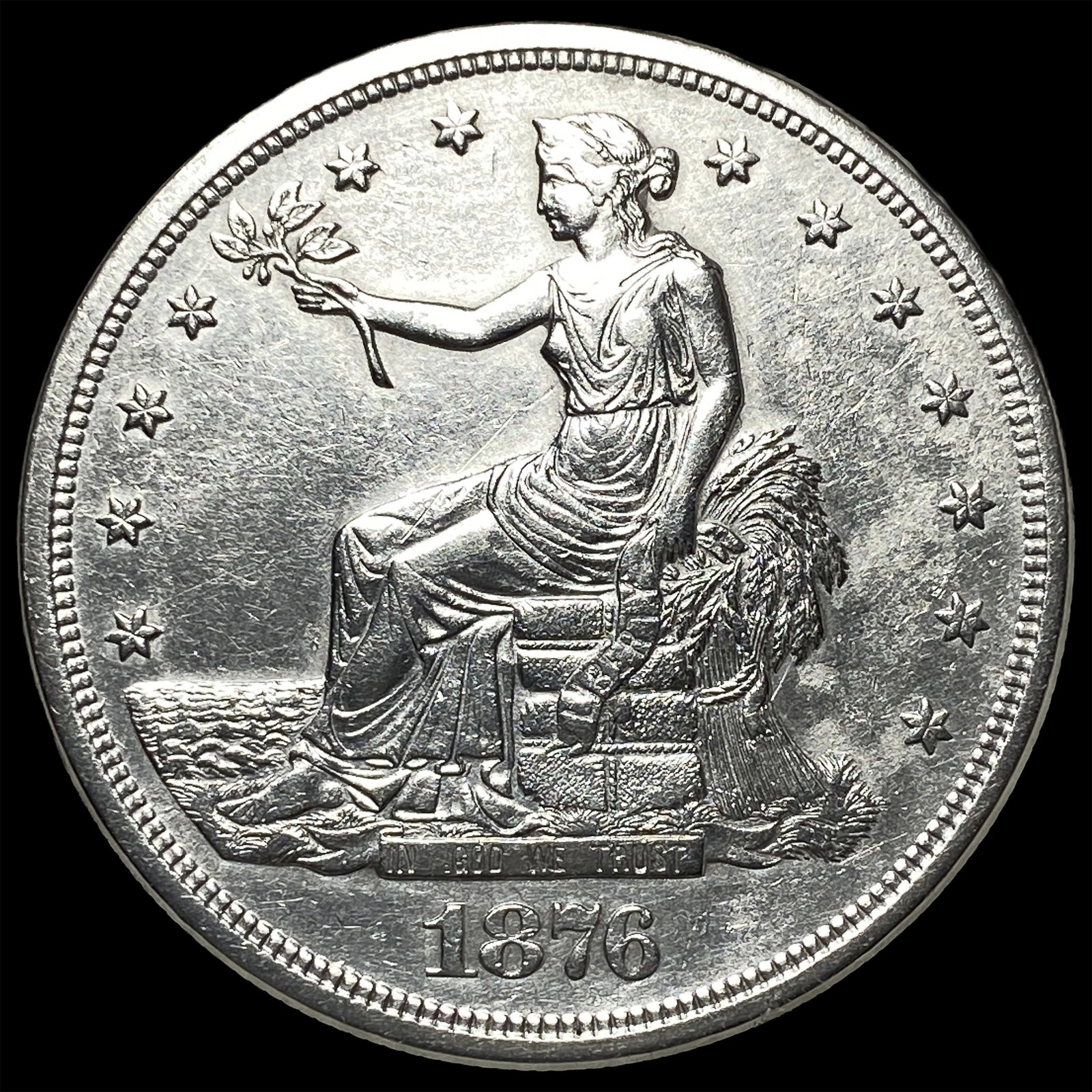 1876-S Silver Trade Dollar CLOSELY UNCIRCULATED: 1876-S Silver Trade Dollar CLOSELY UNCIRCULATED