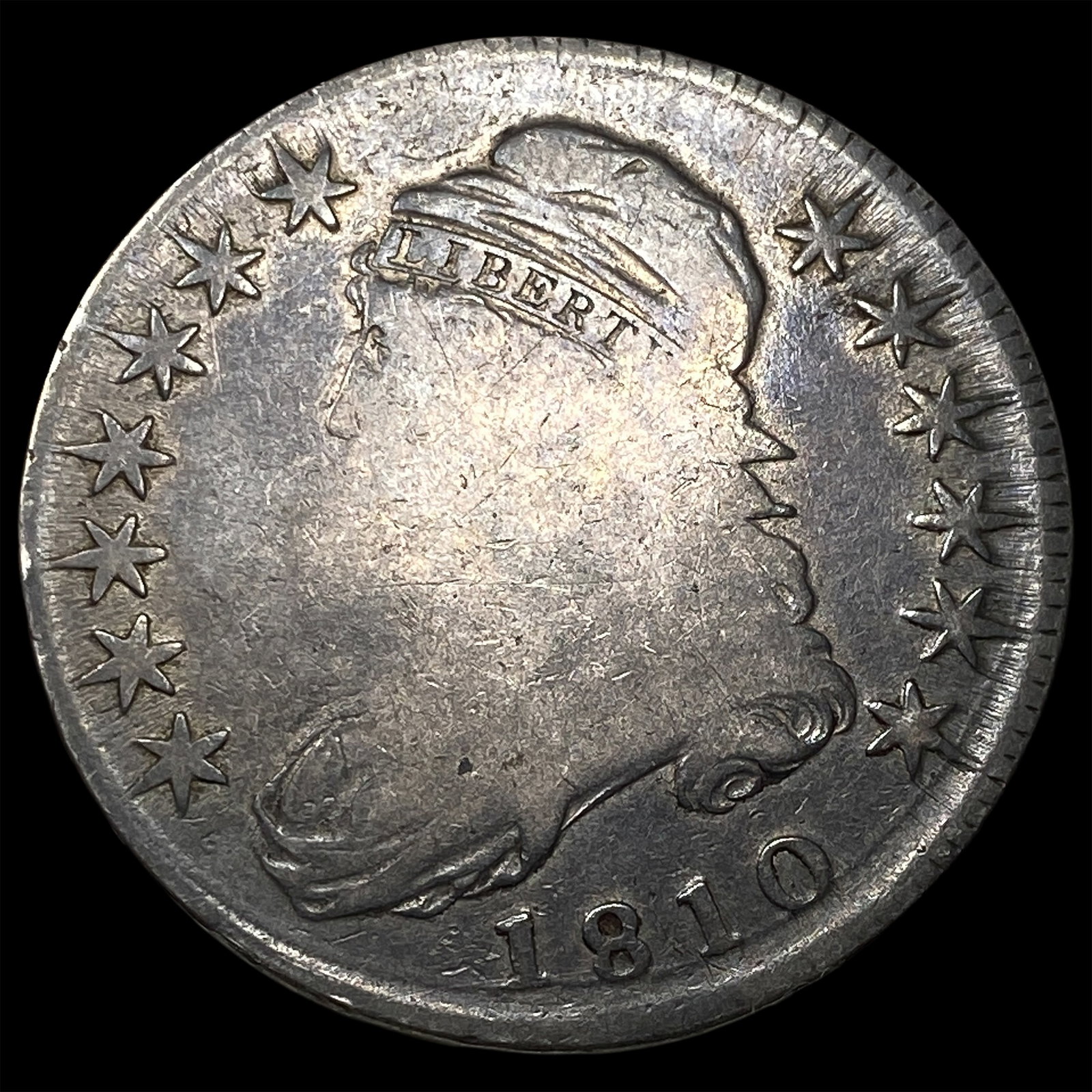 1810 Capped Bust Half Dollar ABOUT UNCIRCULATED: 1810 Capped Bust Half Dollar ABOUT UNCIRCULATED