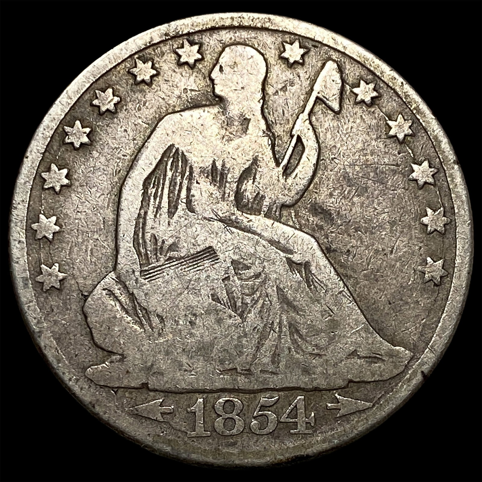 1854-O Silver Half Dollar LIGHTLY CIRCULATED (1 of 2)