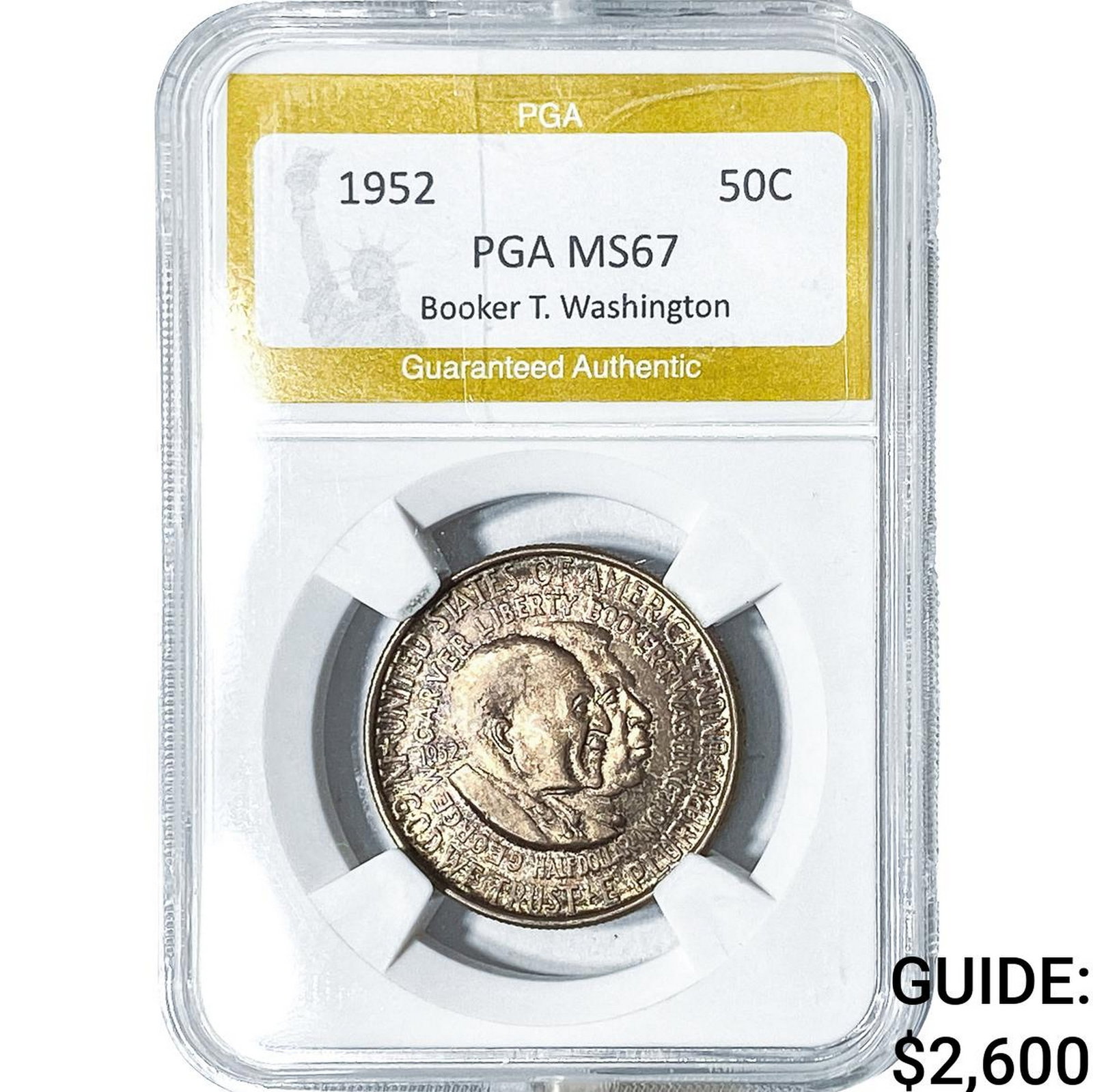 1952 Booker T Half Dollar PGA MS67 (1 of 2)