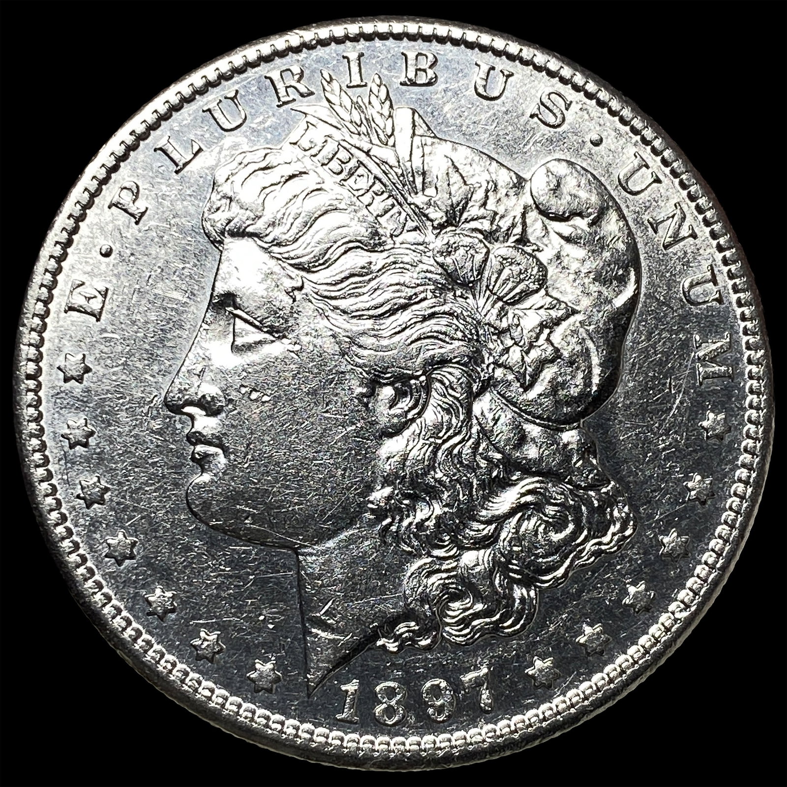 1897-S Silver Morgan Dollar CHOICE AU: 1897-S Silver Morgan Dollar CHOICE AU