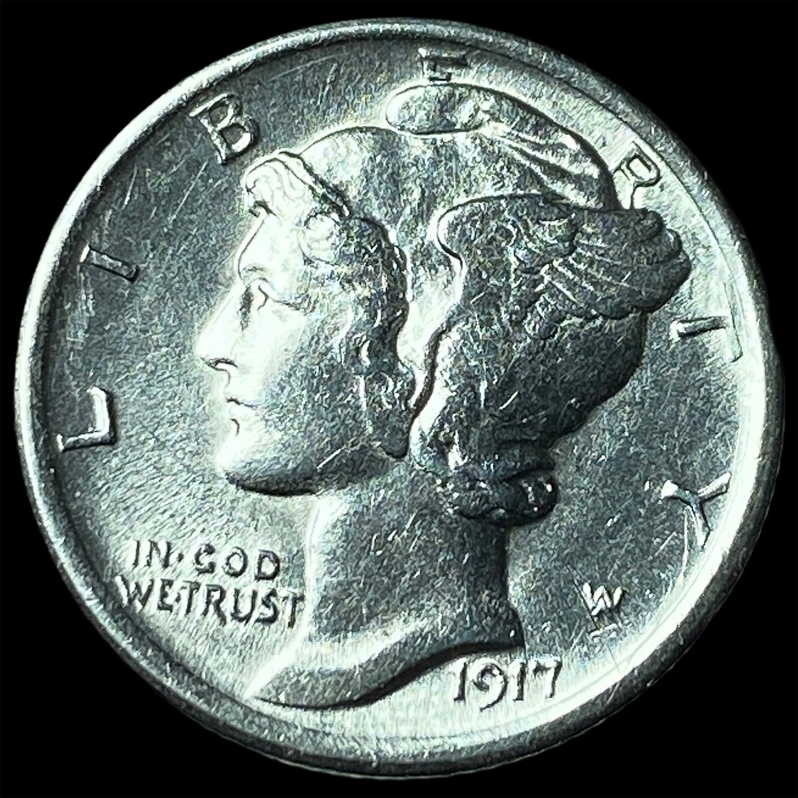 1917 Mercury Dime CHOICE BU (1 of 2)