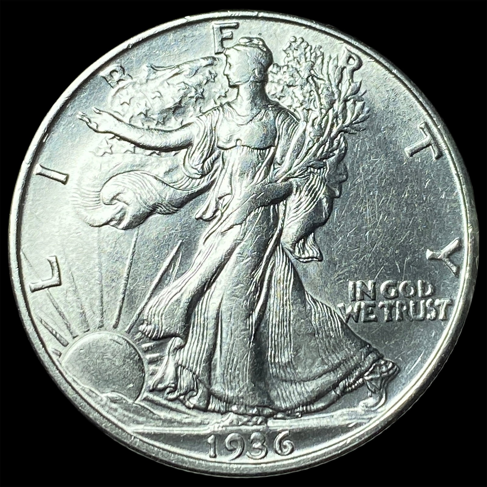 1936-D Silver Walking Liberty Half Dollar GEM BU: 1936-D Silver Walking Liberty Half Dollar GEM BU