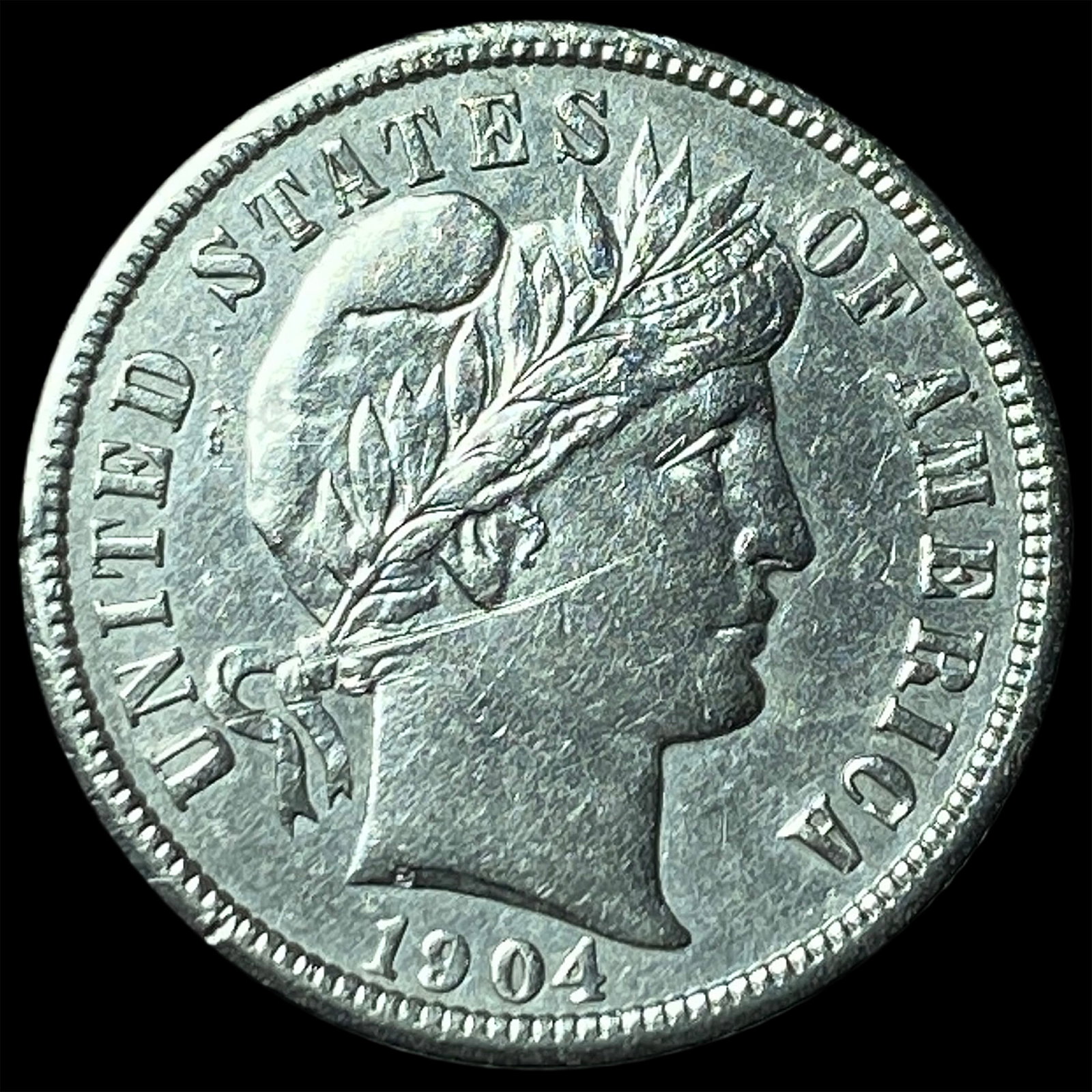 1904 Barber Dime CHOICE BU: 1904 Barber Dime CHOICE BU