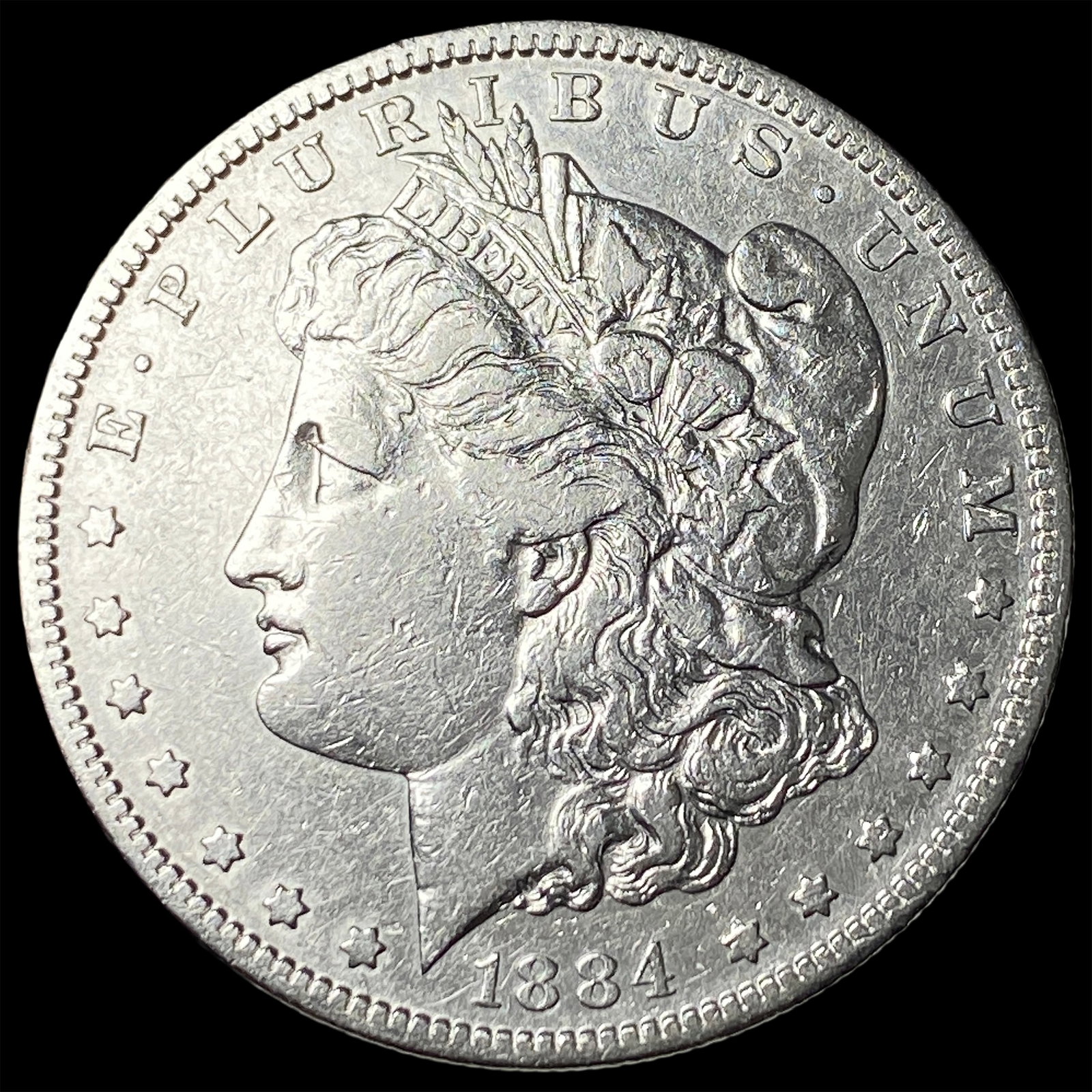 1884-S Morgan Silver Dollar CHOICE AU: 1884-S Morgan Silver Dollar CHOICE AU