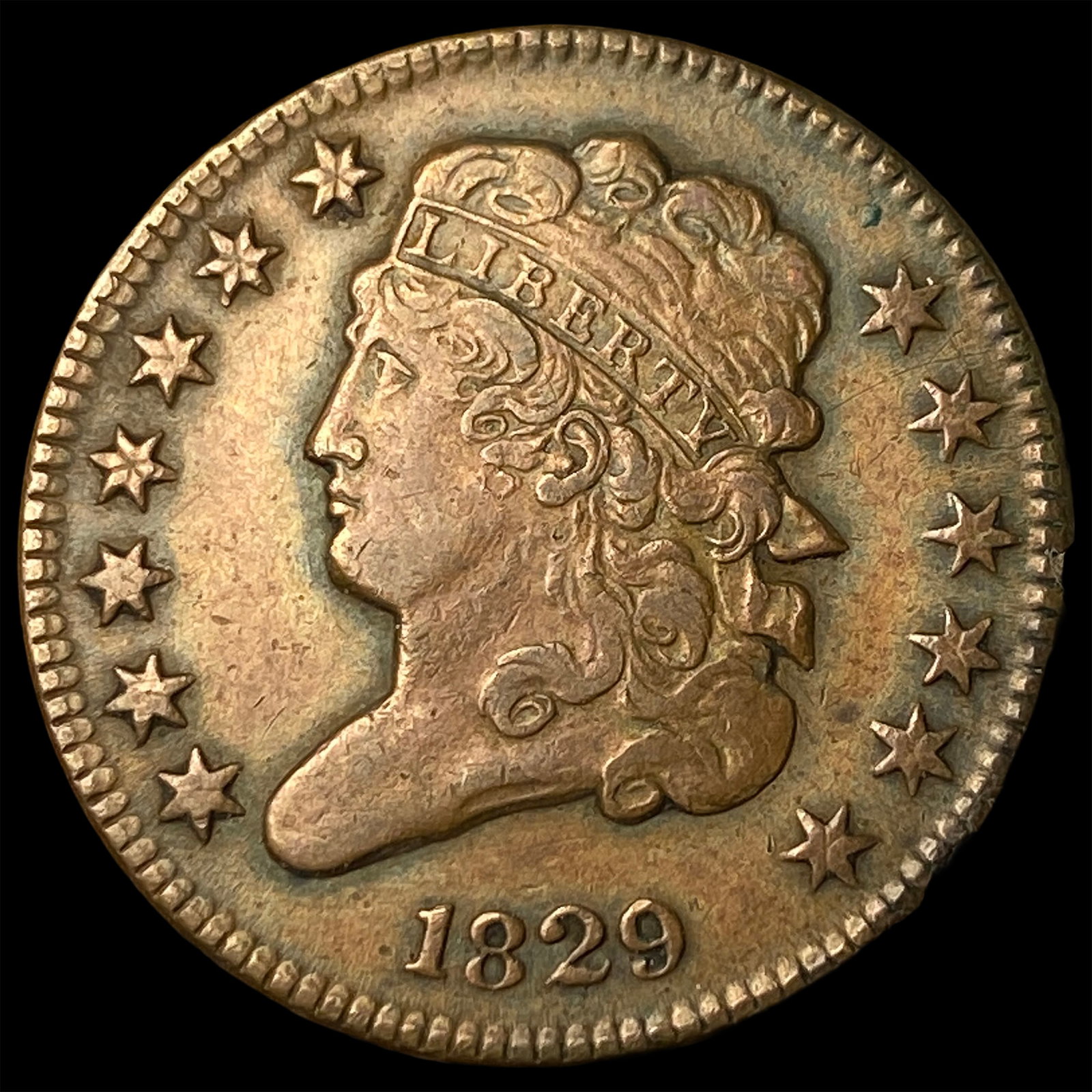 1829 Classic Head Half Cent CLOSELY UNCIRCULATED (1 of 2)