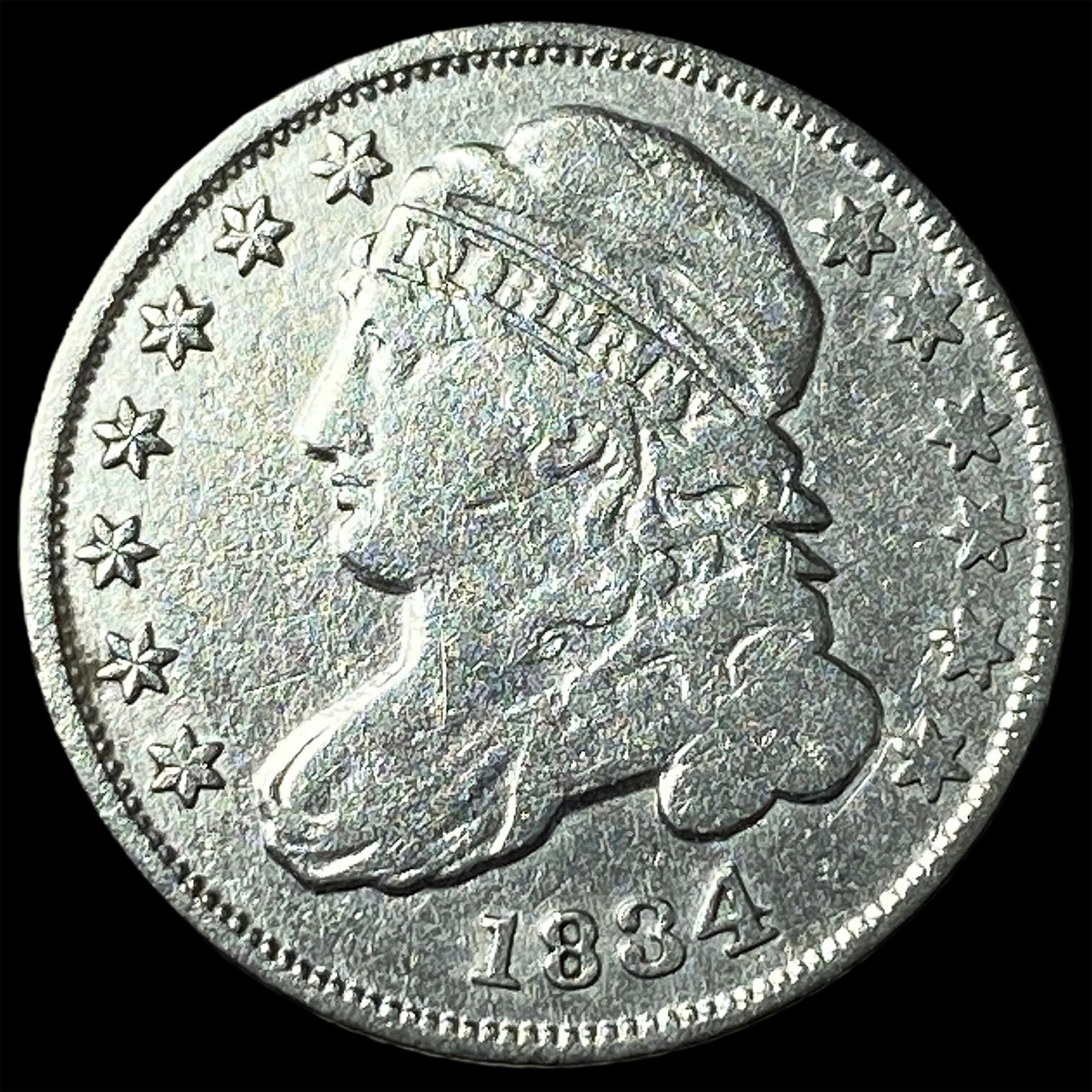 1834 Capped Bust Silver Dime LIGHTLY CIRCULATED: 1834 Capped Bust Silver Dime LIGHTLY CIRCULATED