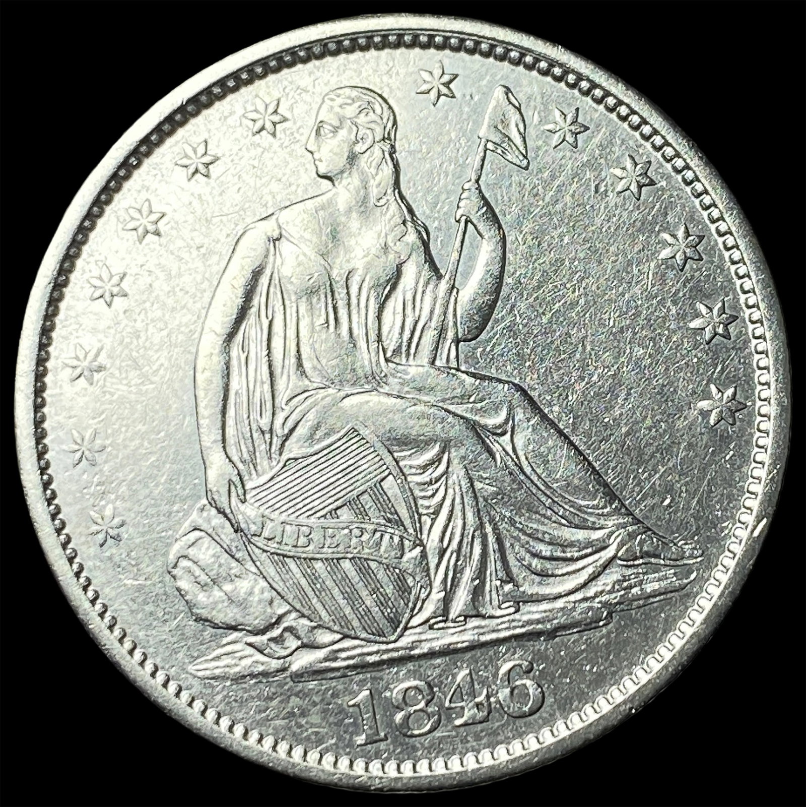 1846-O Silver Half Dollar UNCIRCULATED: 1846-O Silver Half Dollar UNCIRCULATED