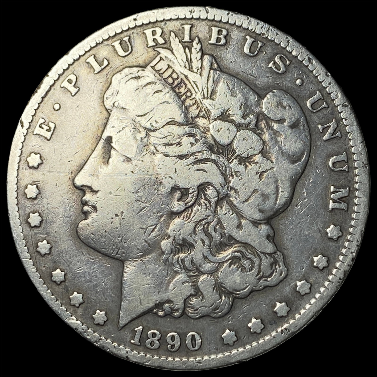 1890-CC Silver Morgan Dollar LIGHTLY CIRCULATED: 1890-CC Silver Morgan Dollar LIGHTLY CIRCULATED