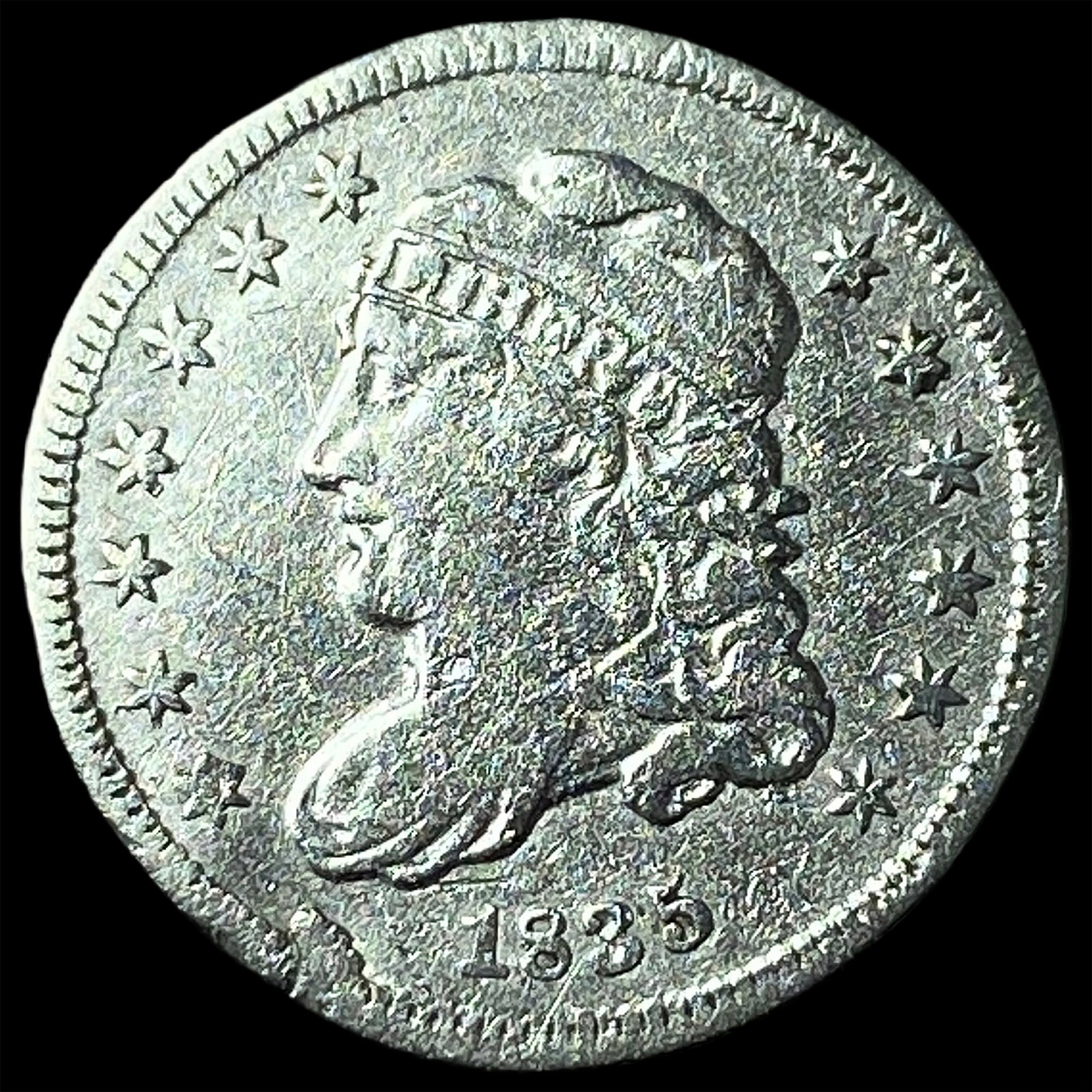 1835 Capped Bust Half Dime CLOSELY UNCIRCULATED: 1835 Capped Bust Half Dime CLOSELY UNCIRCULATED