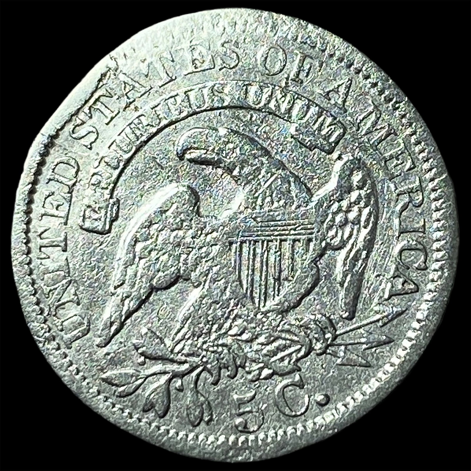 1835 Capped Bust Half Dime CLOSELY UNCIRCULATED - 2