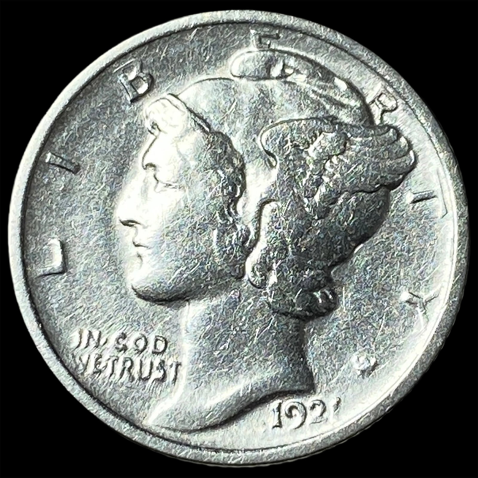 1921 Mercury Dime CLOSELY UNCIRCULATED (1 of 2)