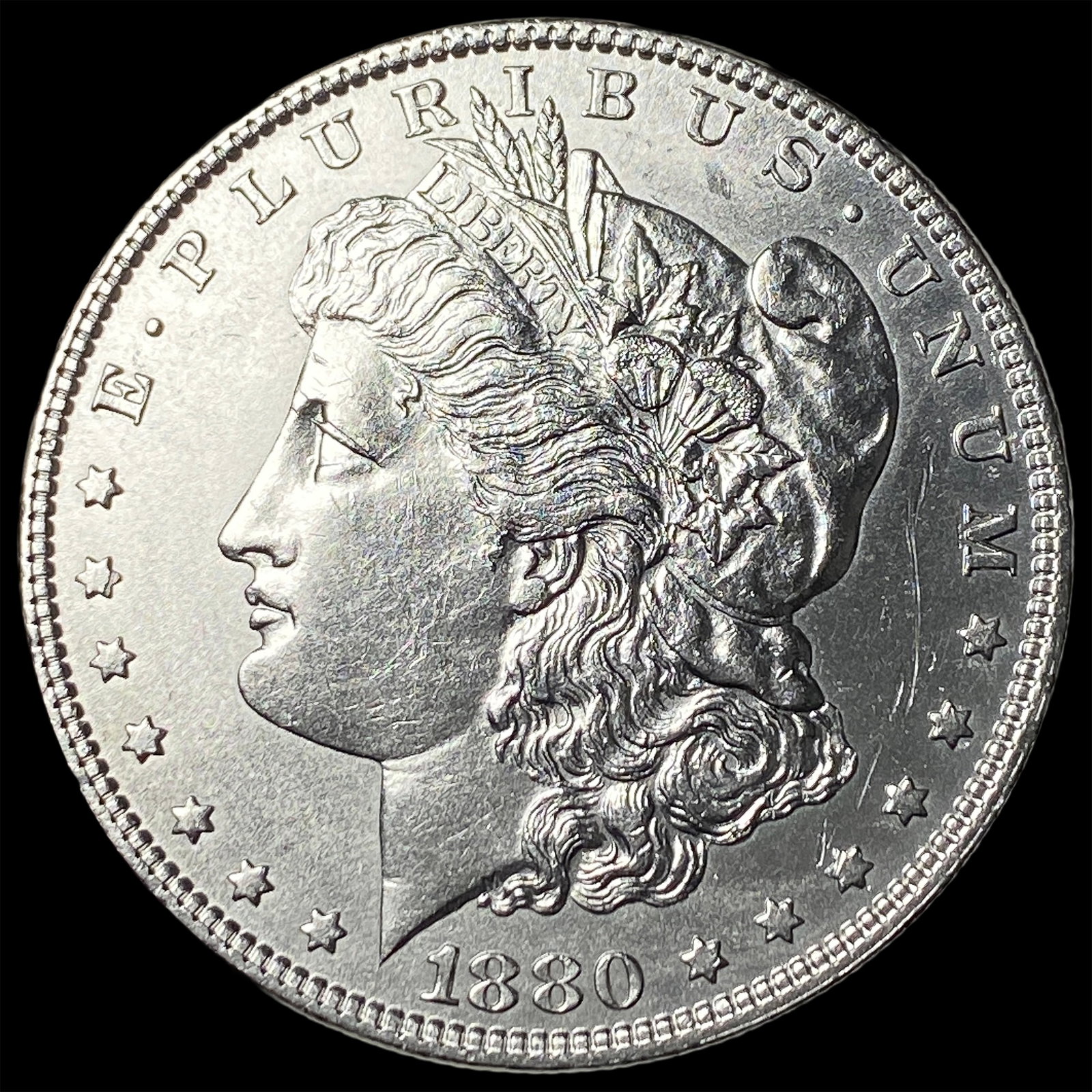 1880-O Micro O Morgan Silver Dollar CHOICE BU: 1880-O Micro O Morgan Silver Dollar CHOICE BU