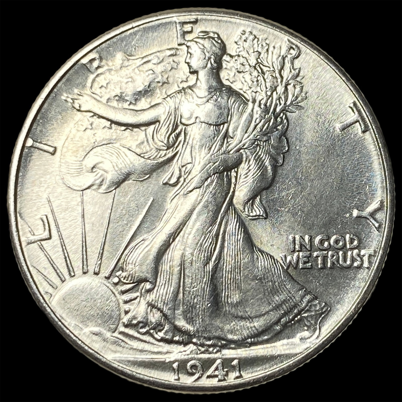 1941-S Silver Walking Liberty Half Dollar GEM BU: 1941-S Silver Walking Liberty Half Dollar GEM BU