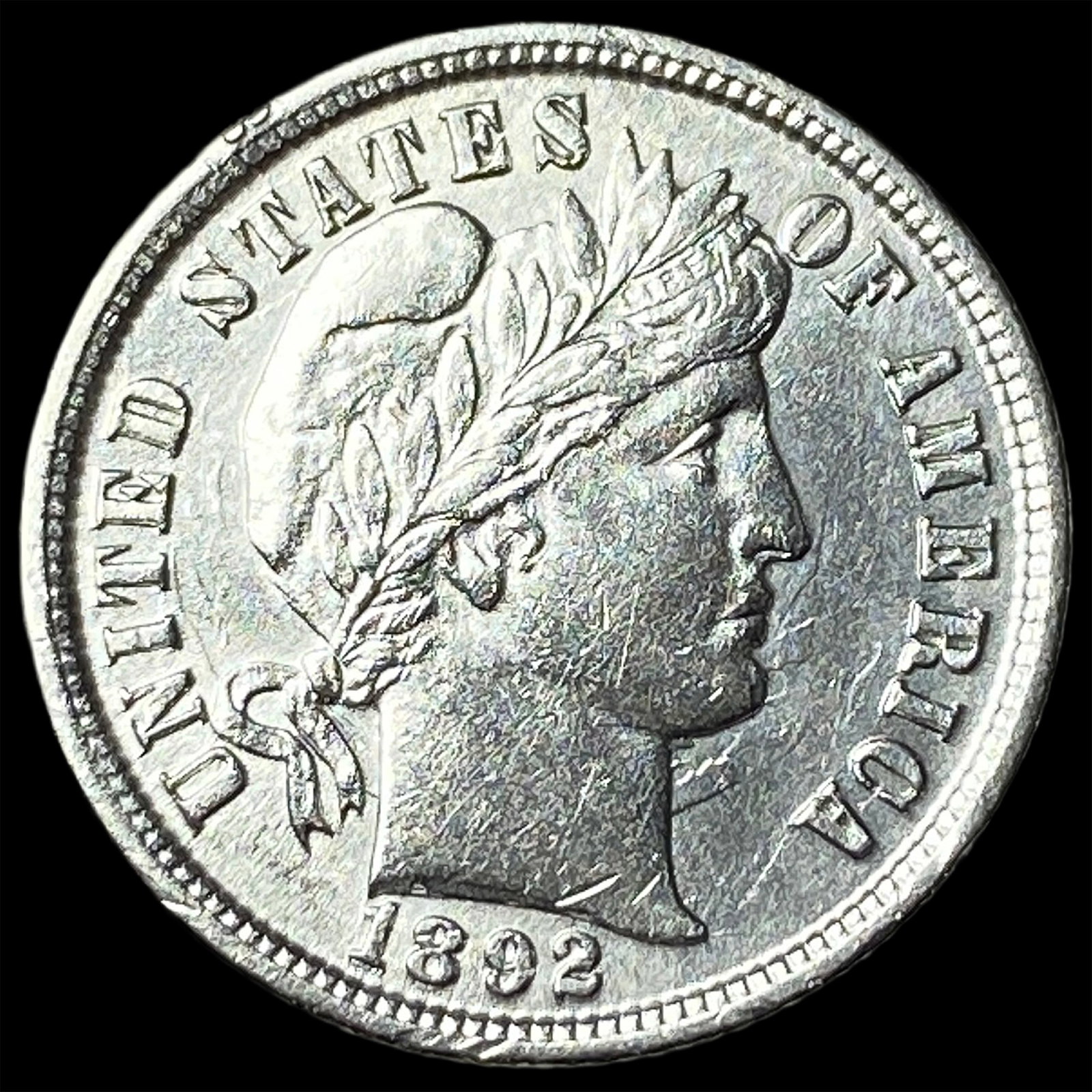 1892 Silver Barber Dime UNCIRCULATED: 1892 Silver Barber Dime UNCIRCULATED