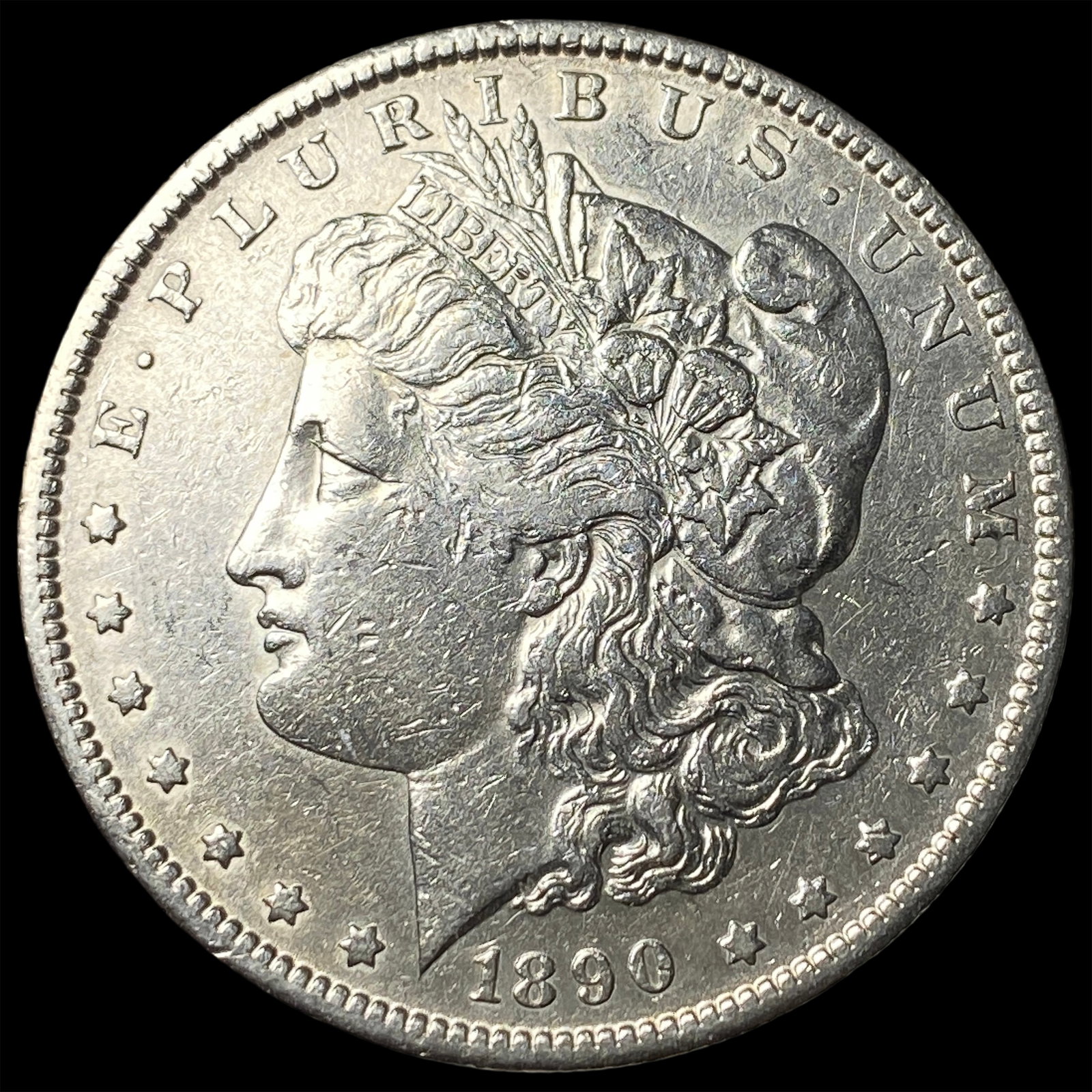1890-S Silver Morgan Dollar CLOSELY UNCIRCULATED: 1890-S Silver Morgan Dollar CLOSELY UNCIRCULATED