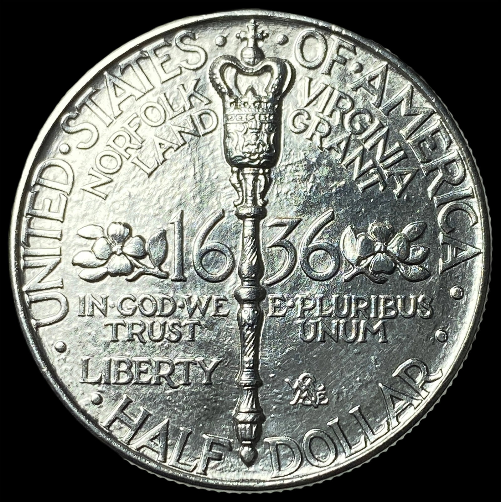 1936 Silver Norfolk Bicentennial Half Dollar GEM BU (1 of 2)