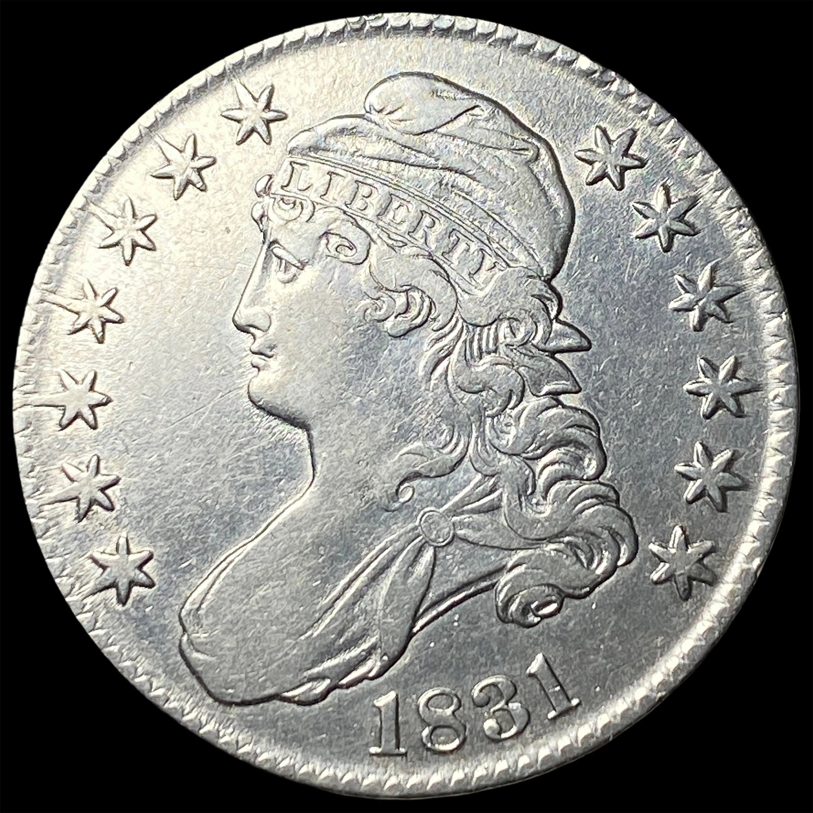 1831 Capped Bust Silver Half Dollar CLOSELY UNCIRCULATED: 1831 Capped Bust Silver Half Dollar CLOSELY UNCIRCULATED