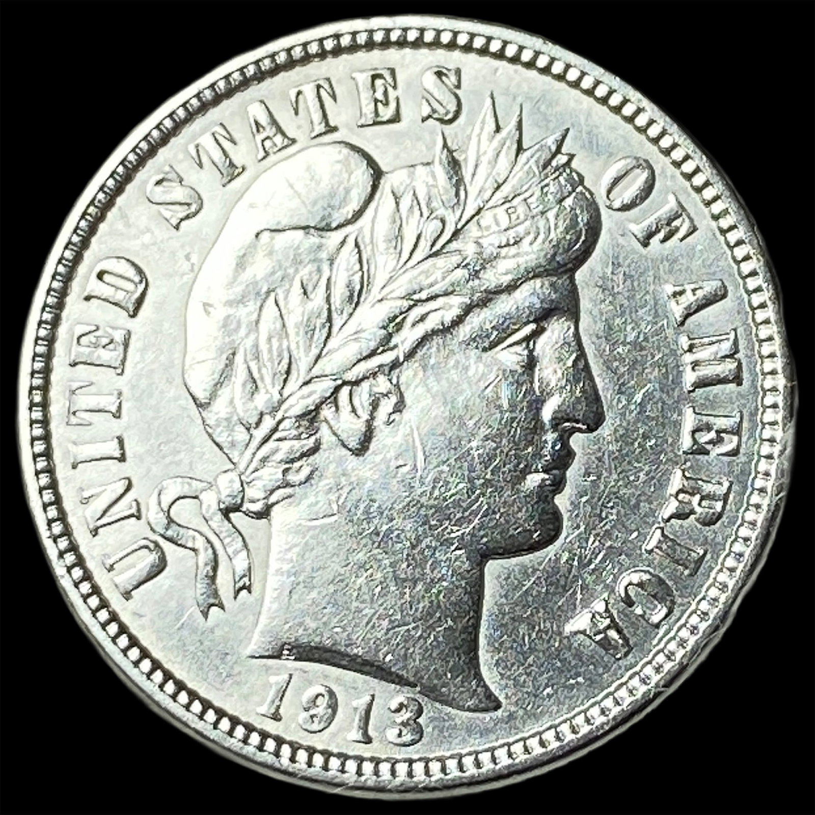 1913 Silver Barber Dime UNCIRCULATED: 1913 Silver Barber Dime UNCIRCULATED