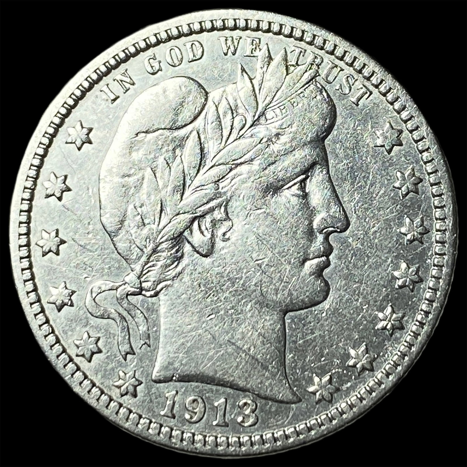 1913 Barber Silver Quarter UNCIRCULATED: 1913 Barber Silver Quarter UNCIRCULATED