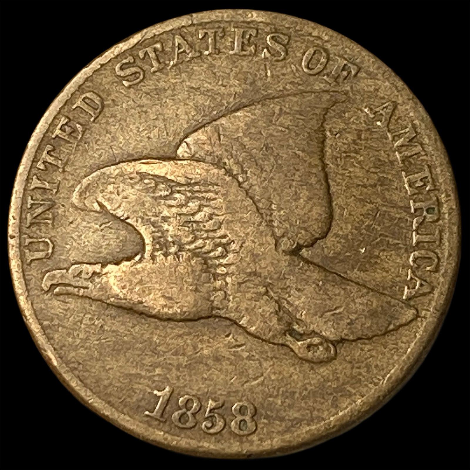 1858 Copper-Nickel Flying Eagle Cent LIGHTLY CIRCULATED: 1858 Copper-Nickel Flying Eagle Cent LIGHTLY CIRCULATED