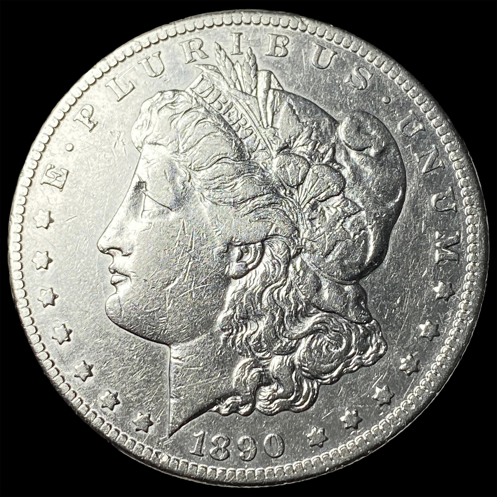 1890-CC Silver Morgan Dollar CHOICE AU: 1890-CC Silver Morgan Dollar CHOICE AU