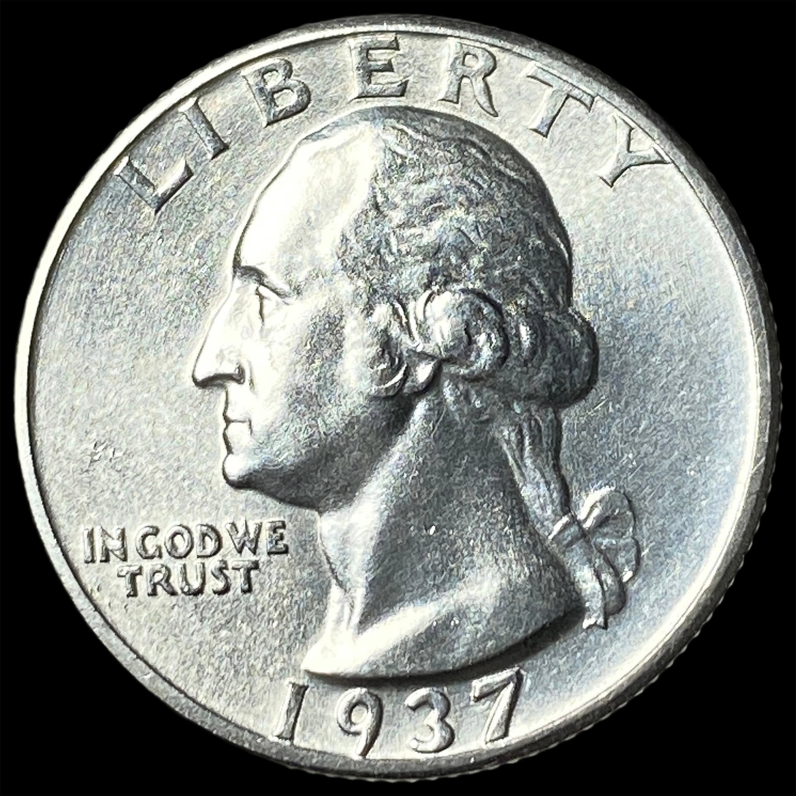 1937 Silver Washington Quarter GEM BU: 1937 Silver Washington Quarter GEM BU