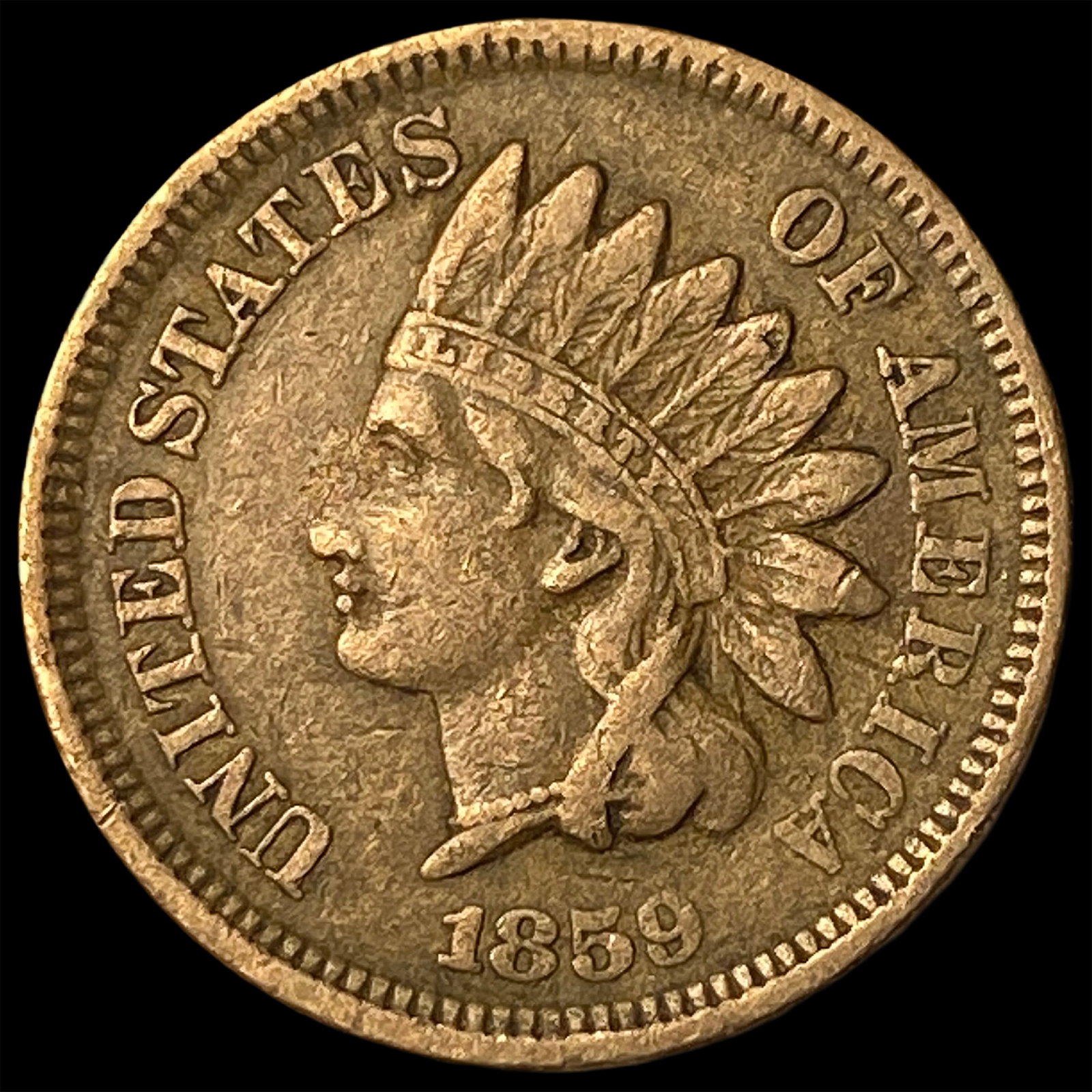 1859 Indian Head Cent LIGHTLY CIRCULATED: 1859 Indian Head Cent LIGHTLY CIRCULATED