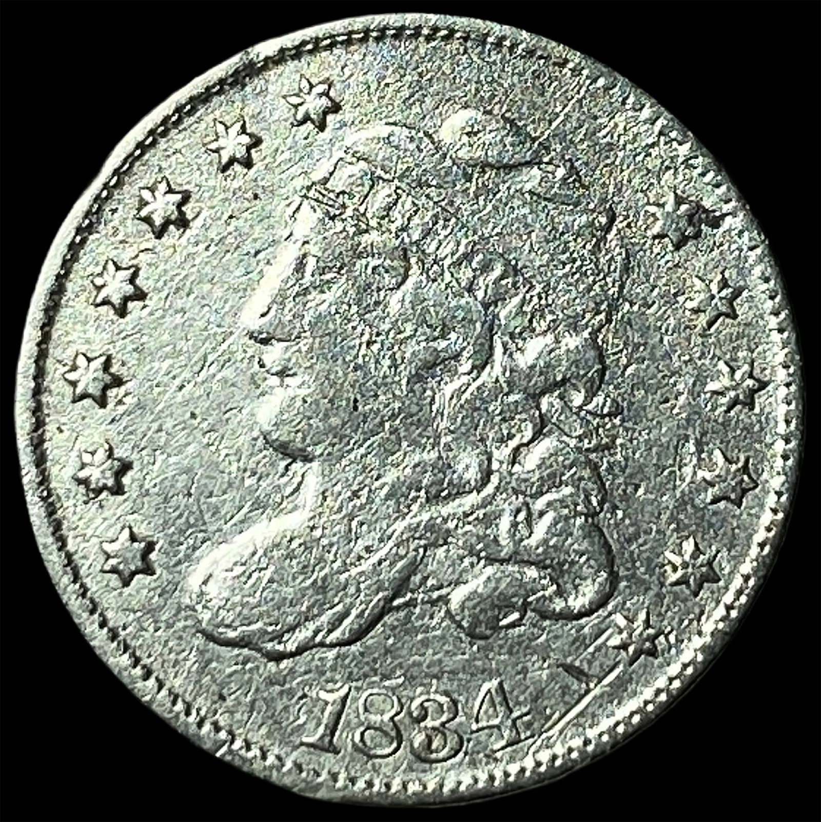 1834 Capped Bust Half Dime HIGH GRADE: 1834 Capped Bust Half Dime HIGH GRADE